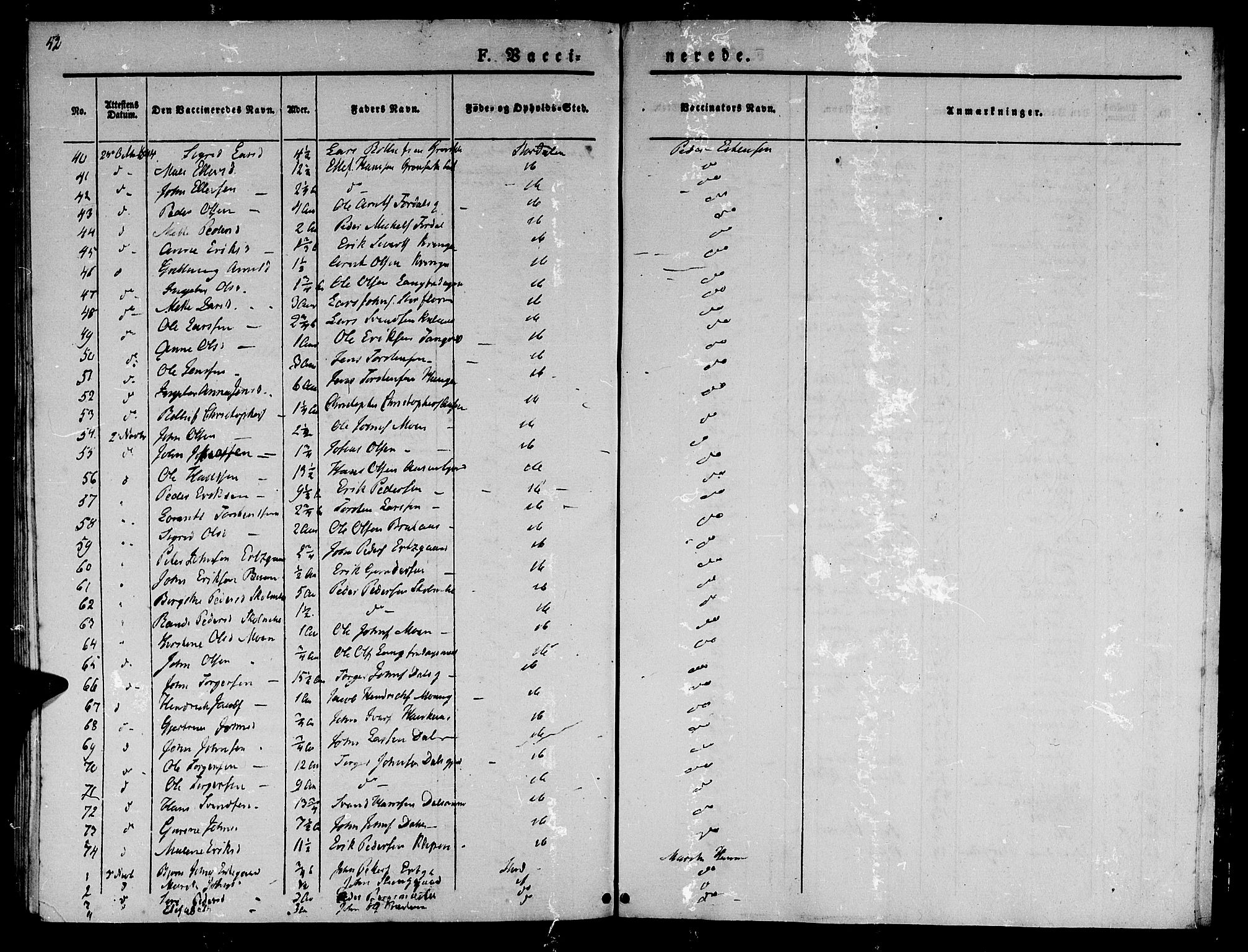 Ministerialprotokoller, klokkerbøker og fødselsregistre - Nord-Trøndelag, AV/SAT-A-1458/709/L0073: Parish register (official) no. 709A13, 1841-1844, p. 52