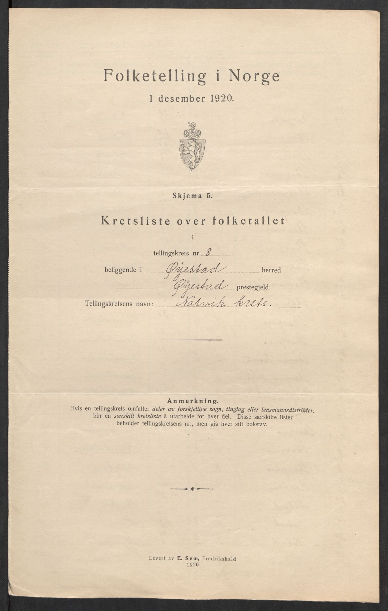SAK, 1920 census for Øyestad, 1920, p. 27