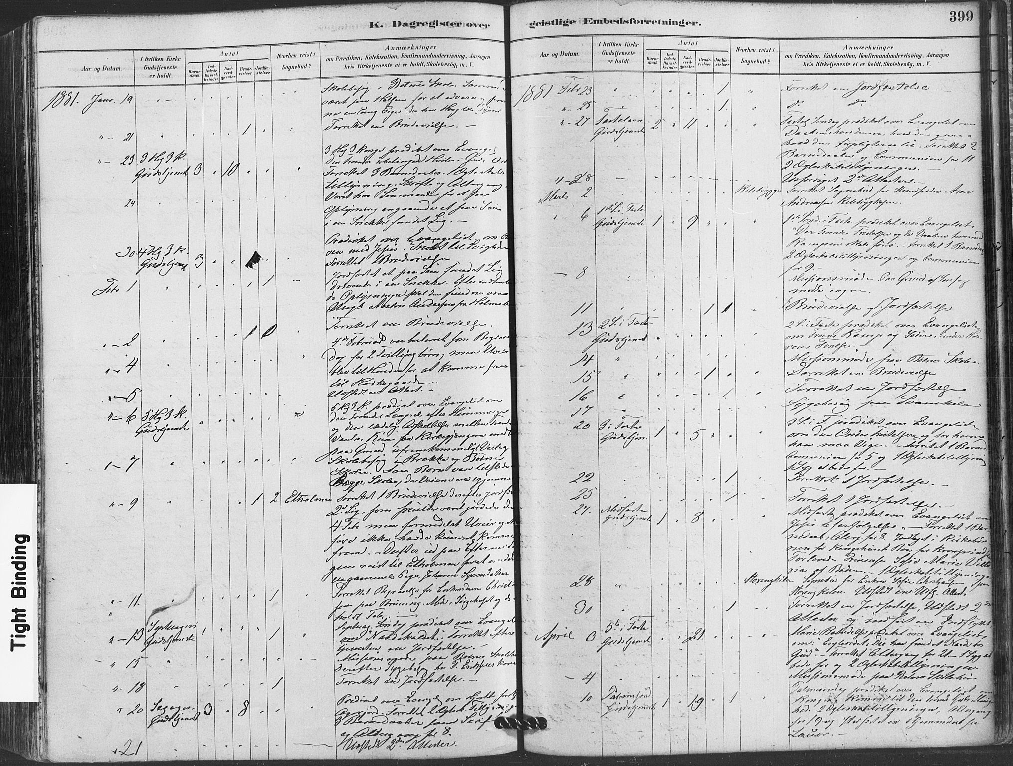 Hvaler prestekontor Kirkebøker, SAO/A-2001/F/Fa/L0008: Parish register (official) no. I 8, 1878-1895, p. 399