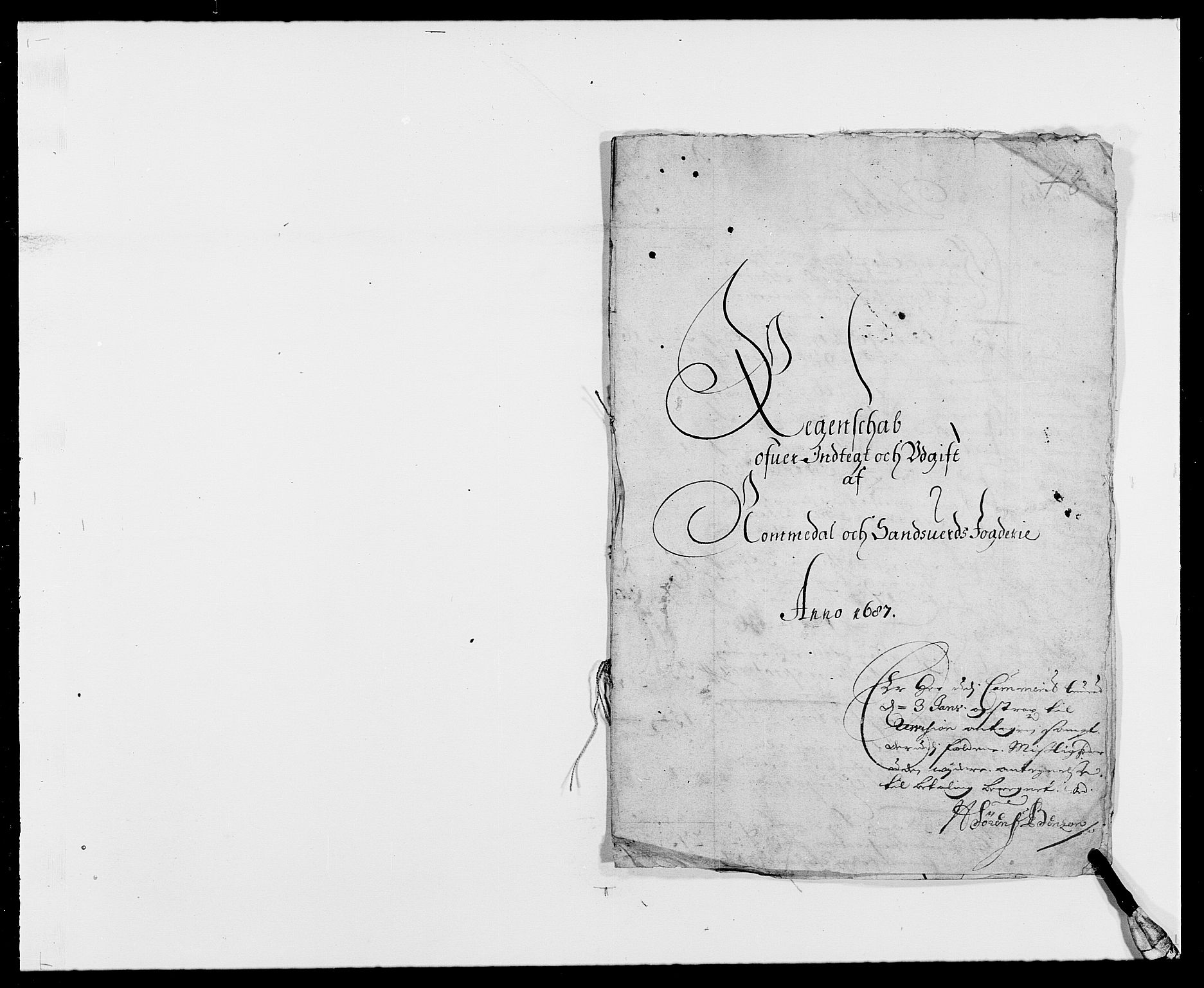 Rentekammeret inntil 1814, Reviderte regnskaper, Fogderegnskap, RA/EA-4092/R24/L1573: Fogderegnskap Numedal og Sandsvær, 1687-1691, p. 2