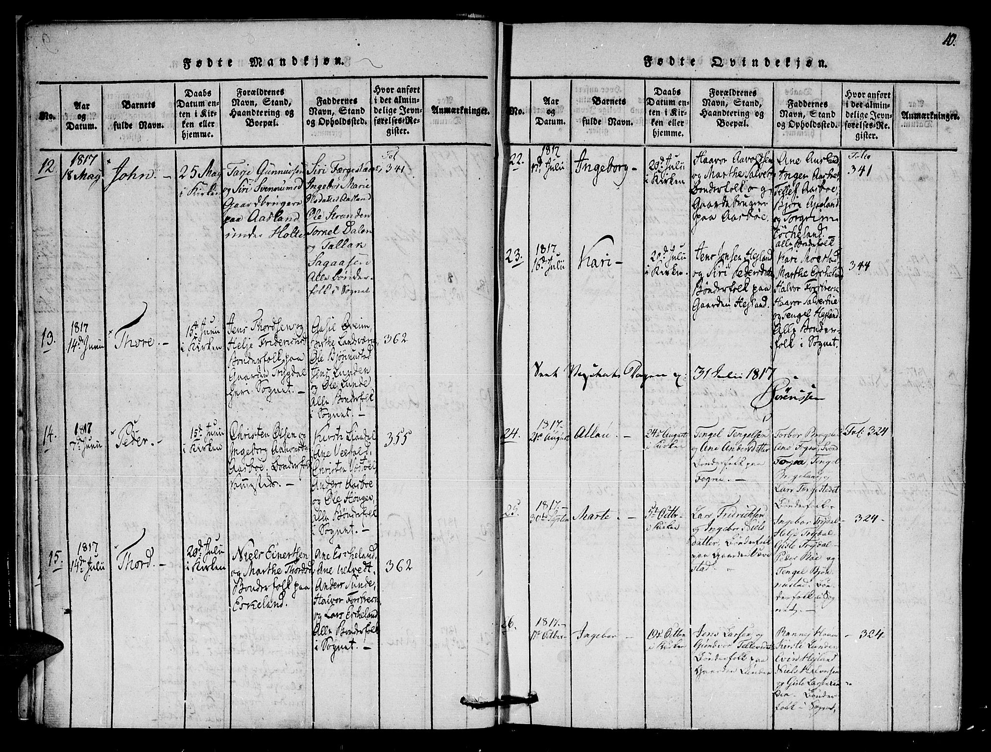 Gjerstad sokneprestkontor, AV/SAK-1111-0014/F/Fa/Faa/L0004: Parish register (official) no. A 4, 1816-1829, p. 10