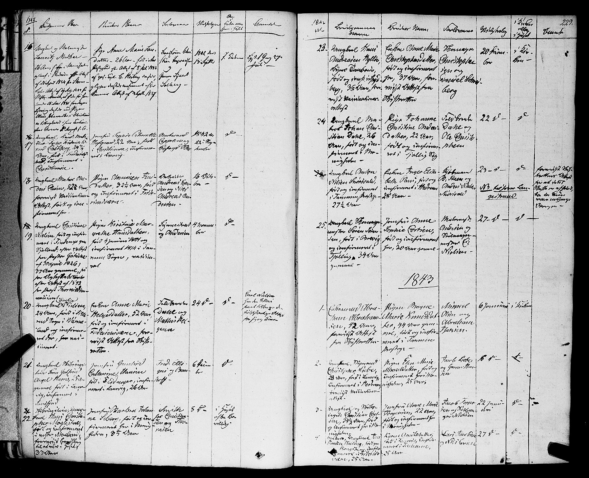 Larvik kirkebøker, SAKO/A-352/F/Fa/L0002: Parish register (official) no. I 2, 1825-1847, p. 229
