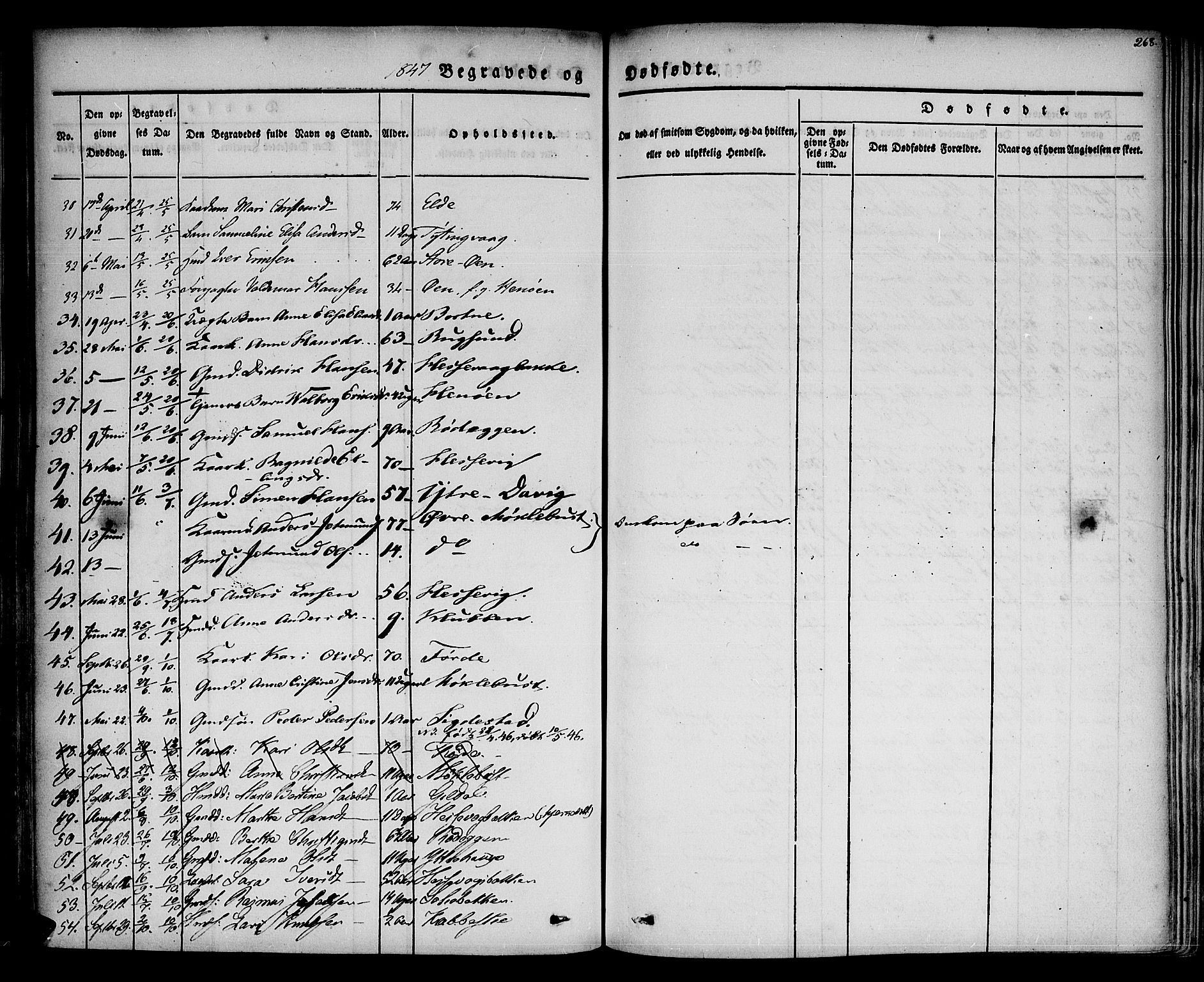 Davik sokneprestembete, AV/SAB-A-79701/H/Haa/Haaa/L0004: Parish register (official) no. A 4, 1830-1849, p. 268