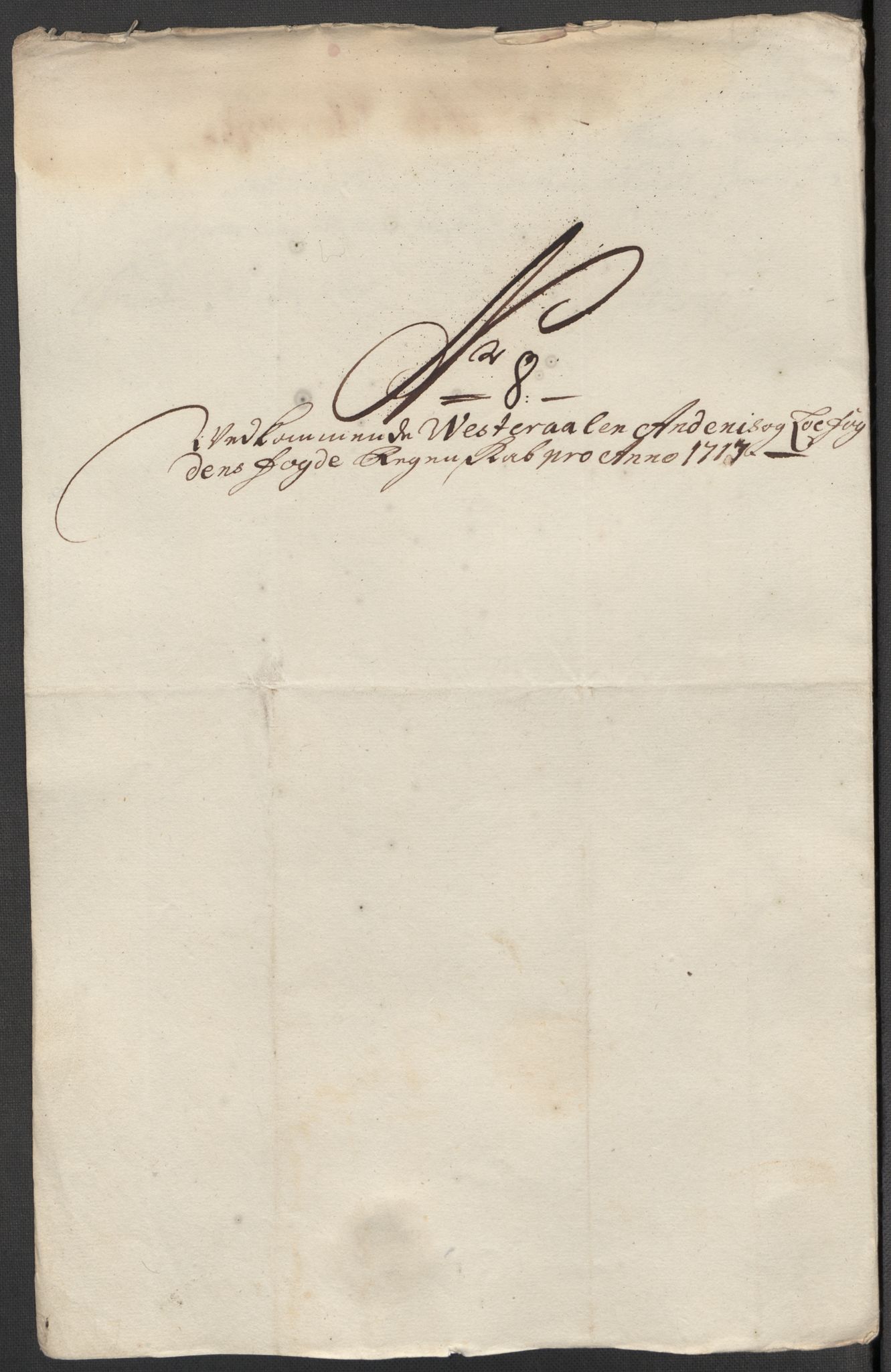 Rentekammeret inntil 1814, Reviderte regnskaper, Fogderegnskap, AV/RA-EA-4092/R67/L4683: Fogderegnskap Vesterålen, Andenes og Lofoten, 1717, p. 92