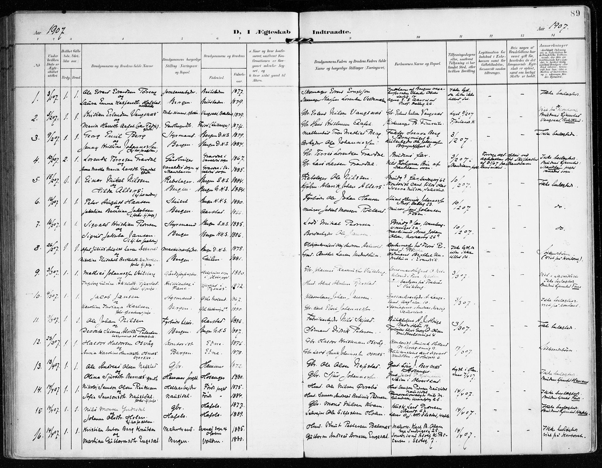 Mariakirken Sokneprestembete, AV/SAB-A-76901/H/Haa/L0014: Parish register (official) no. C 2, 1900-1916, p. 89