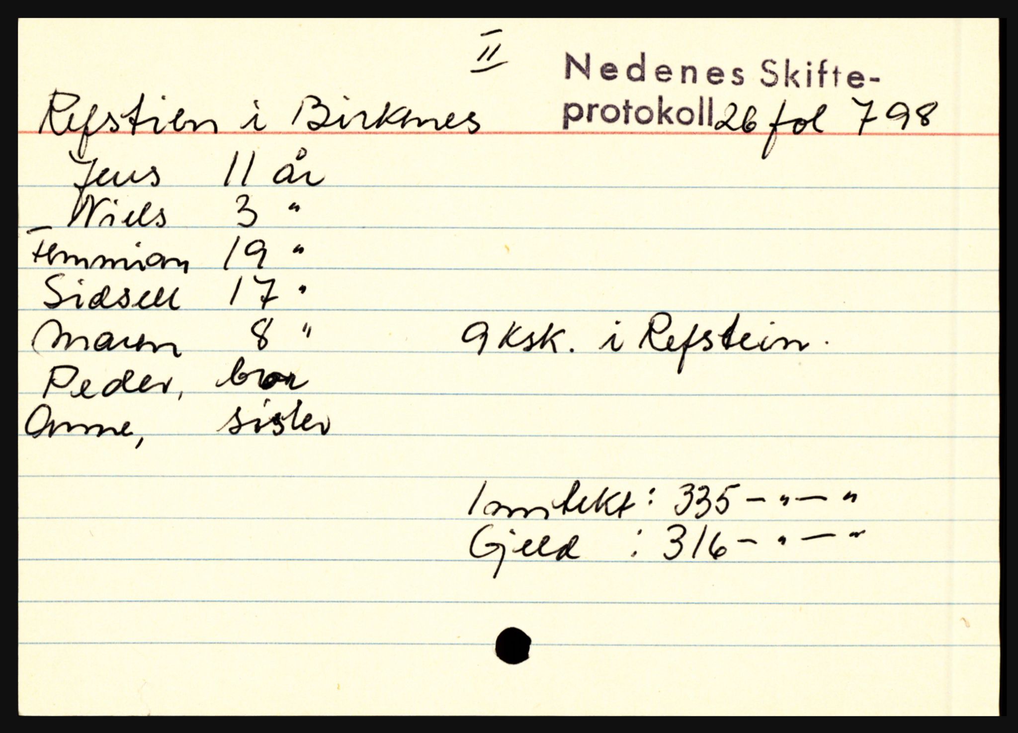 Nedenes sorenskriveri før 1824, AV/SAK-1221-0007/H, p. 23433