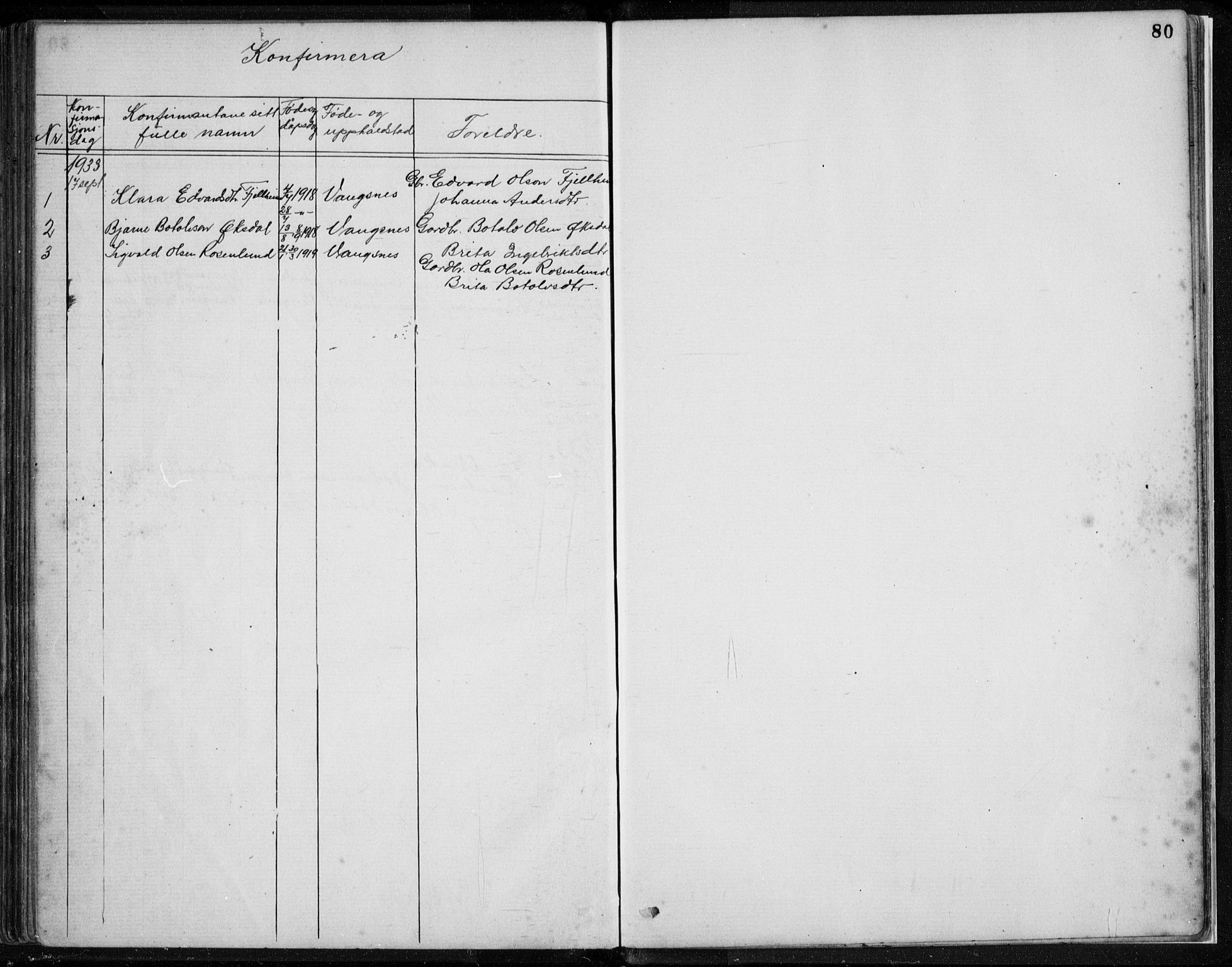 Vik sokneprestembete, AV/SAB-A-81501/H/Hab/Habc/L0002: Parish register (copy) no. C 2, 1880-1934, p. 80
