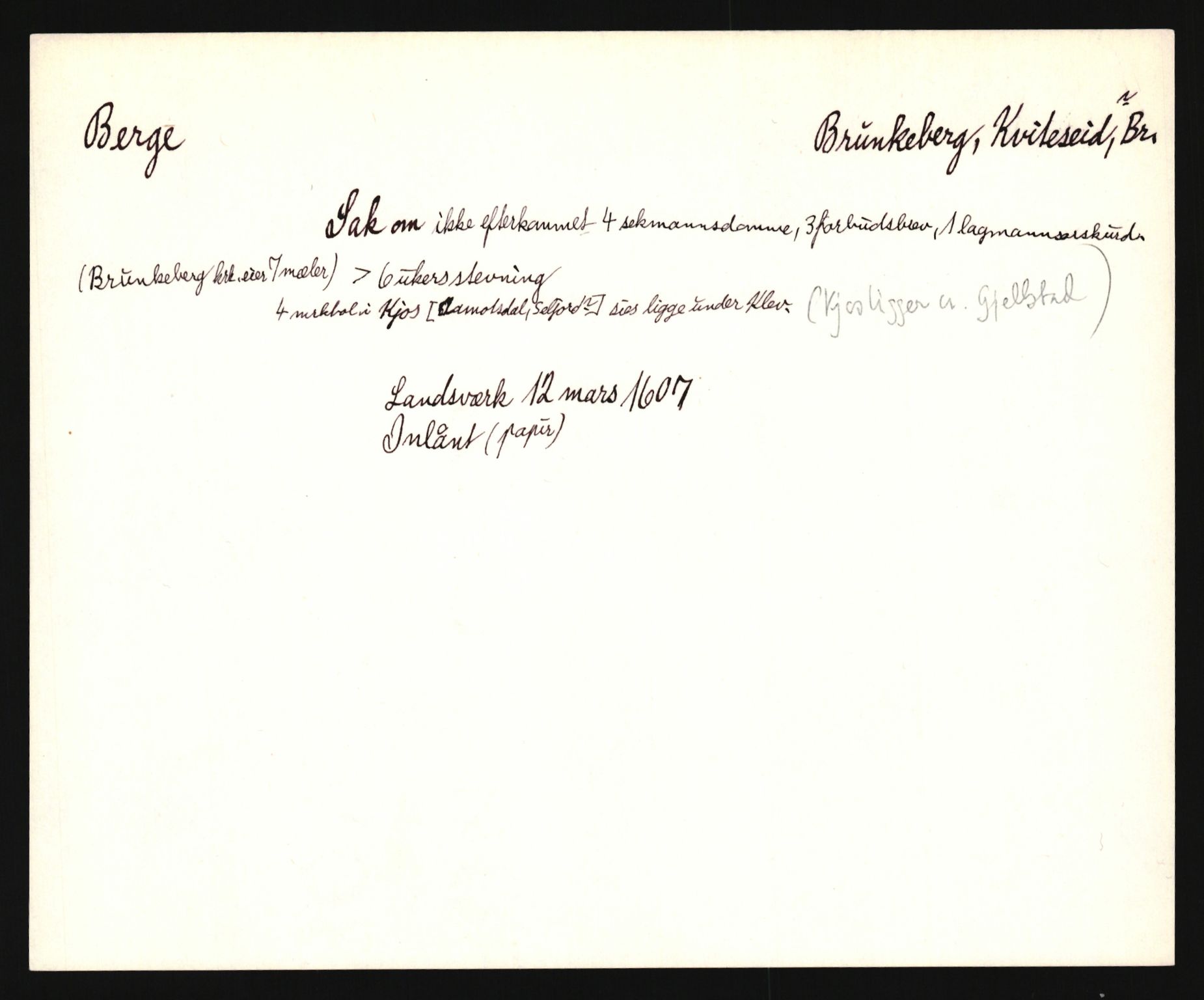 Riksarkivets diplomsamling, AV/RA-EA-5965/F35/F35e/L0021: Registreringssedler Telemark 2, 1400-1700, p. 661