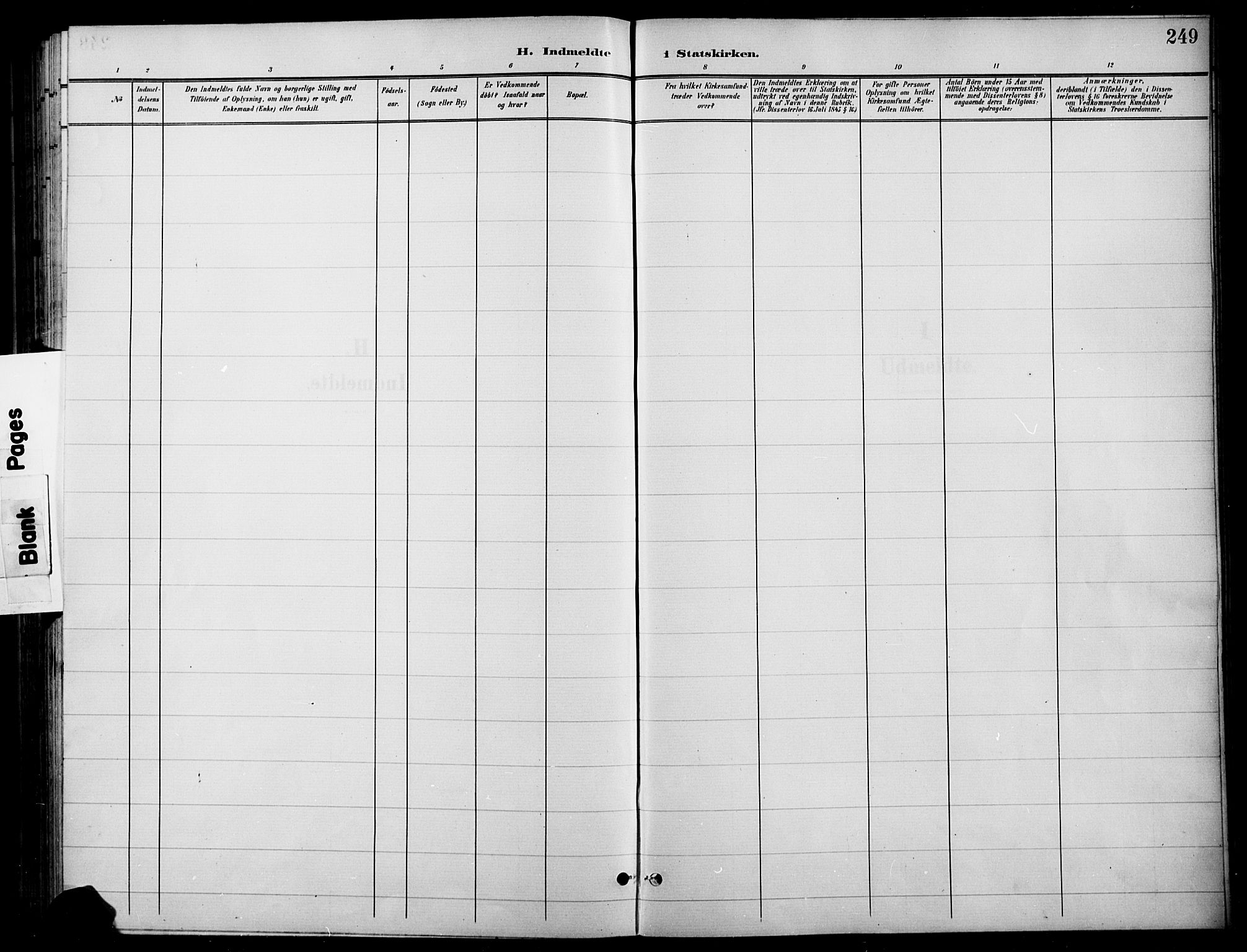 Gran prestekontor, SAH/PREST-112/H/Ha/Haa/L0019: Parish register (official) no. 19, 1898-1907, p. 249