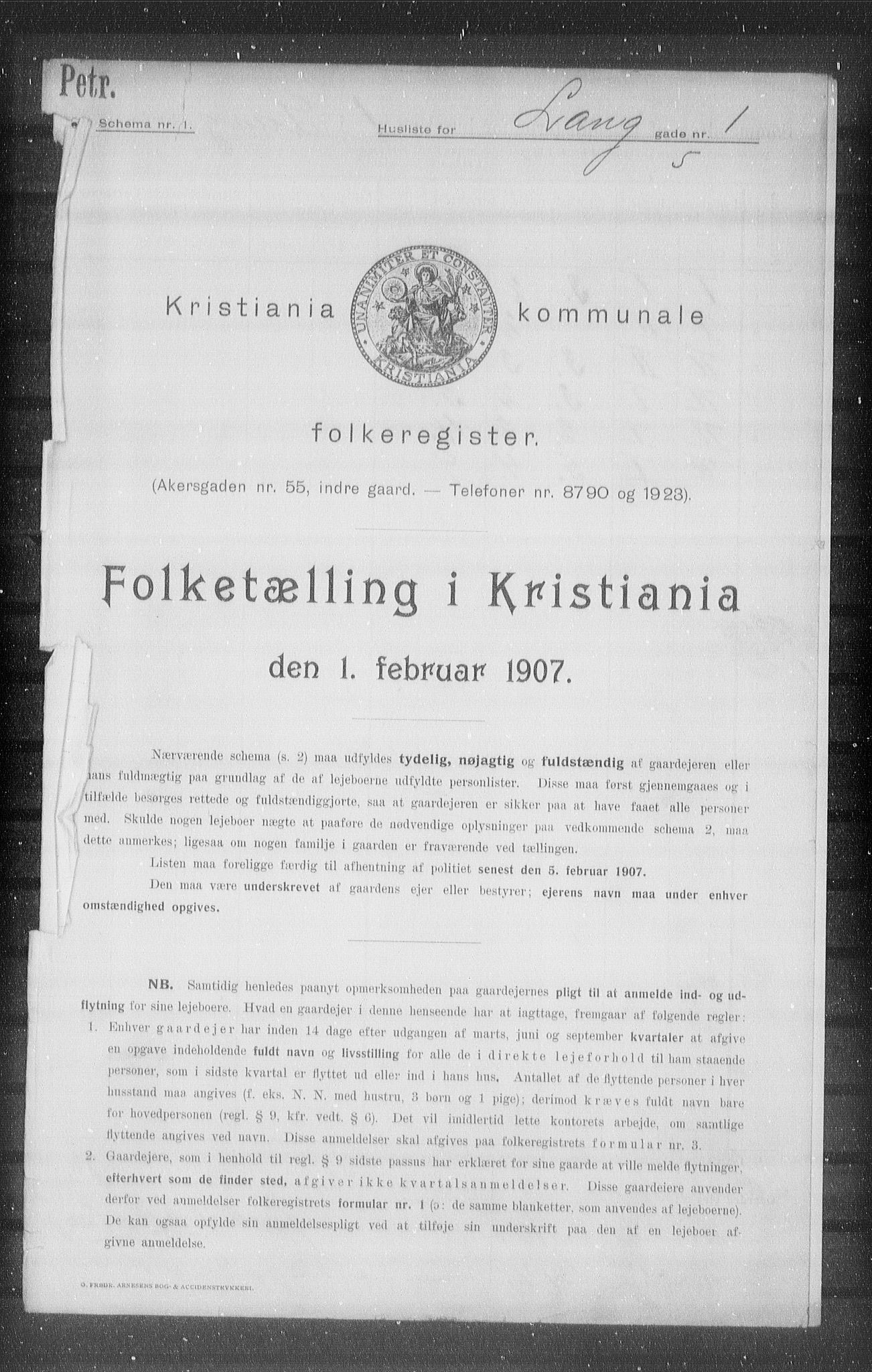 OBA, Municipal Census 1907 for Kristiania, 1907, p. 28799