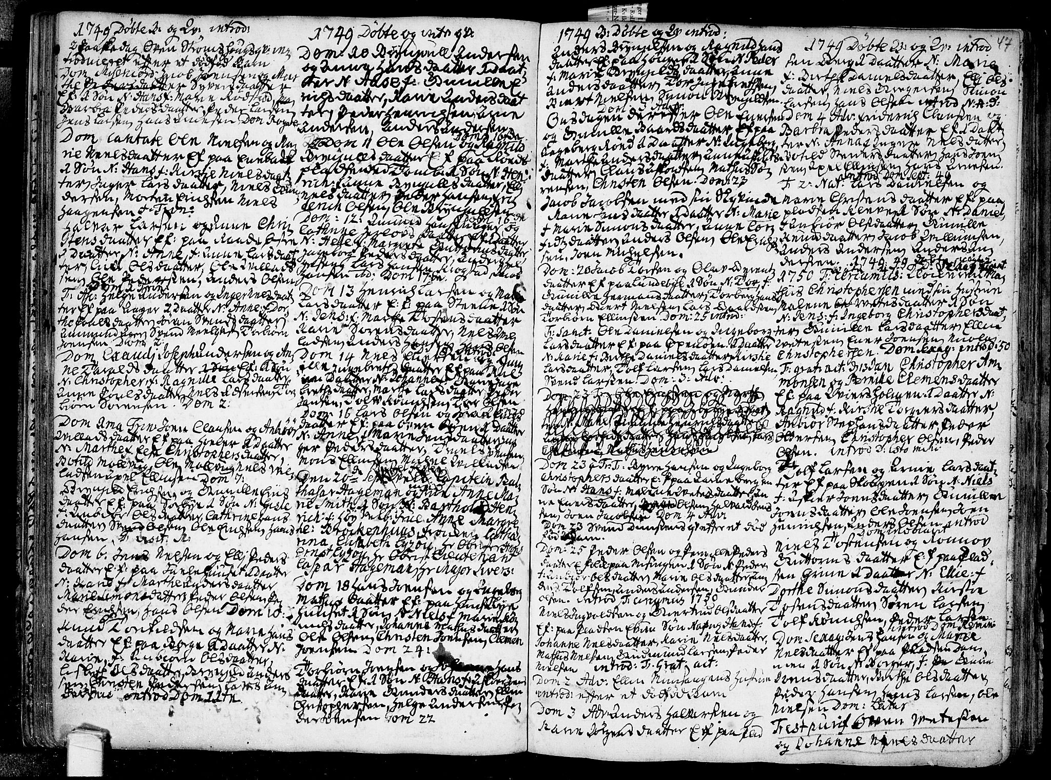 Råde prestekontor kirkebøker, AV/SAO-A-2009/F/Fa/L0001: Parish register (official) no. 1, 1707-1762, p. 47