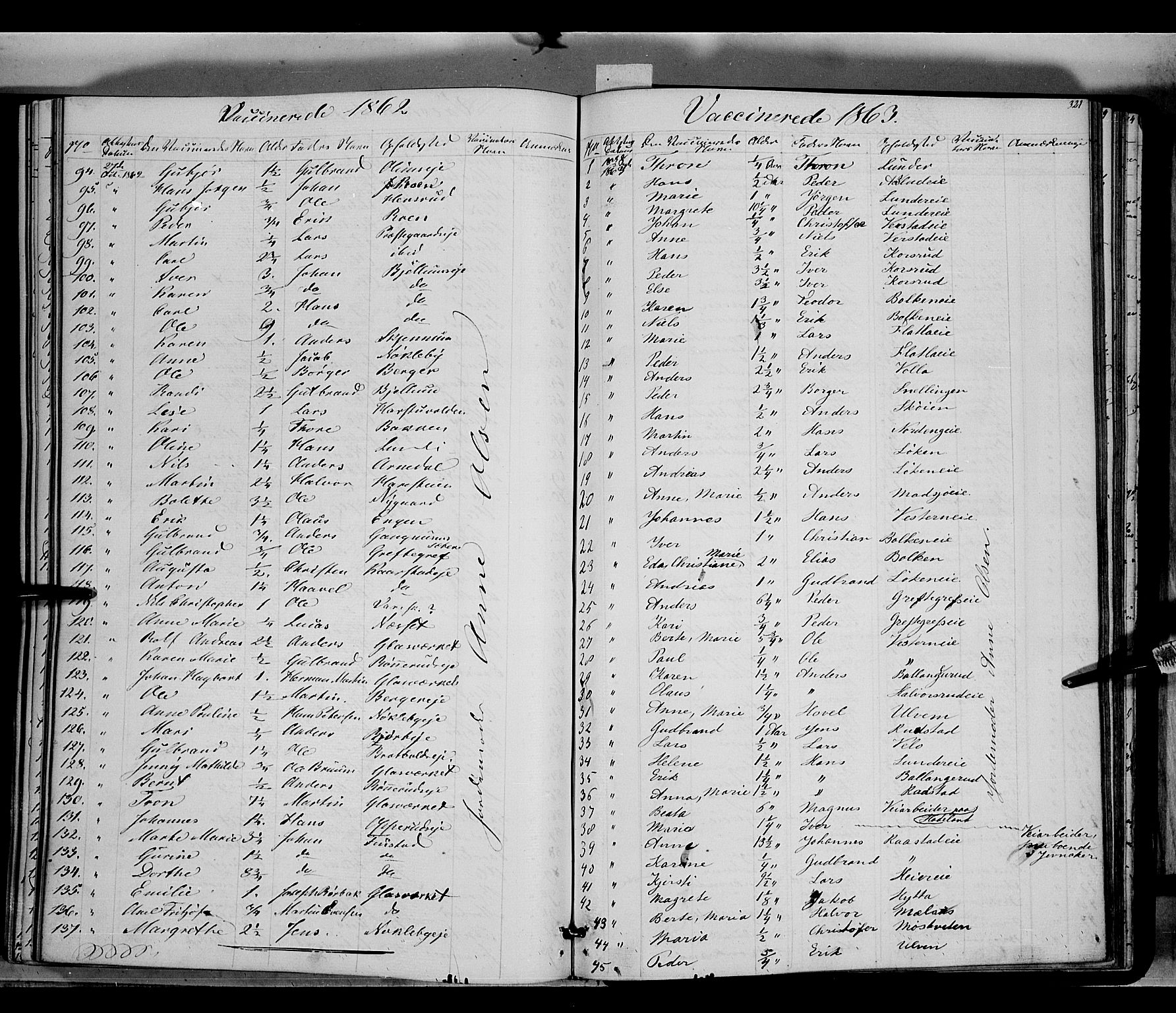 Jevnaker prestekontor, SAH/PREST-116/H/Ha/Haa/L0007: Parish register (official) no. 7, 1858-1876, p. 321