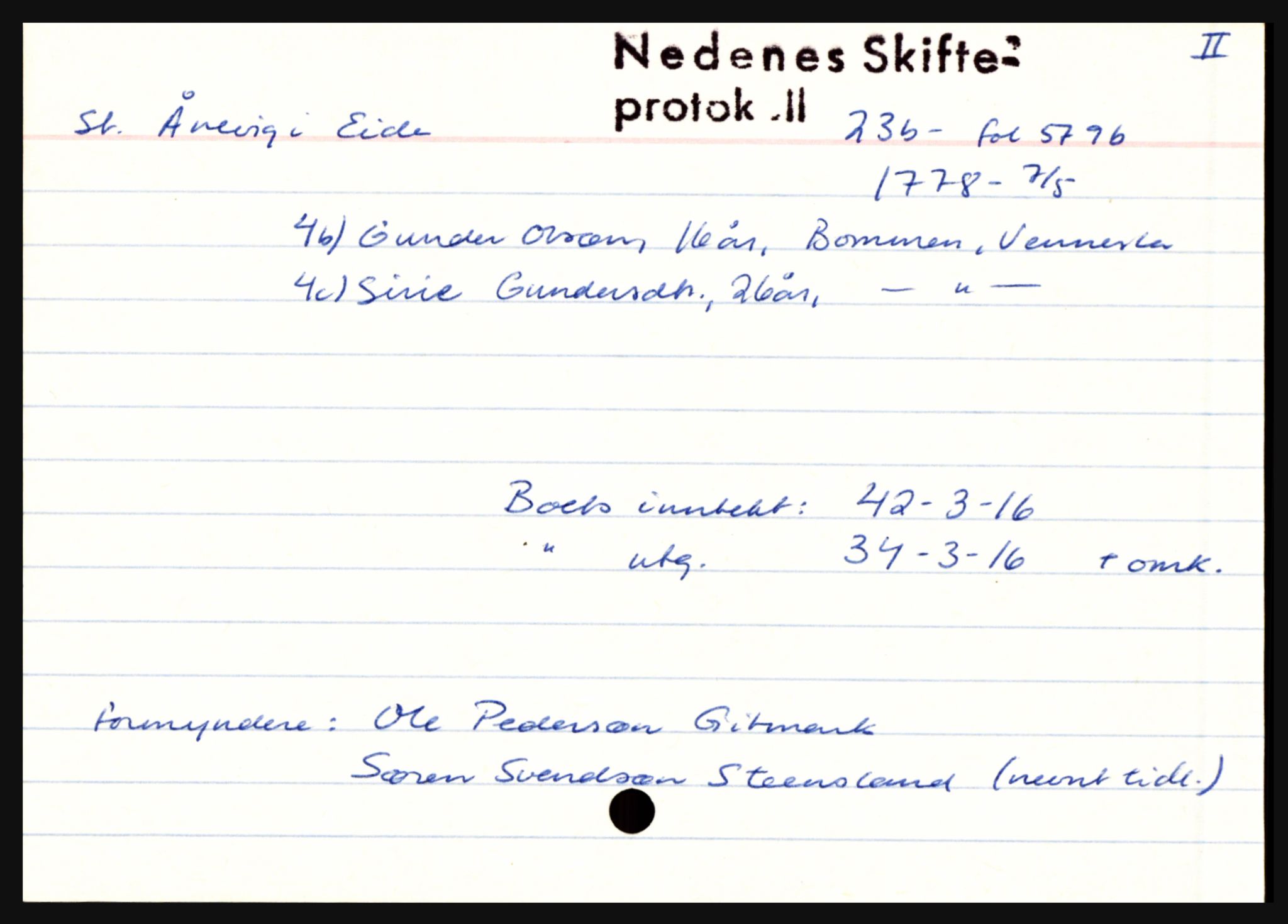 Nedenes sorenskriveri før 1824, AV/SAK-1221-0007/H, p. 35097