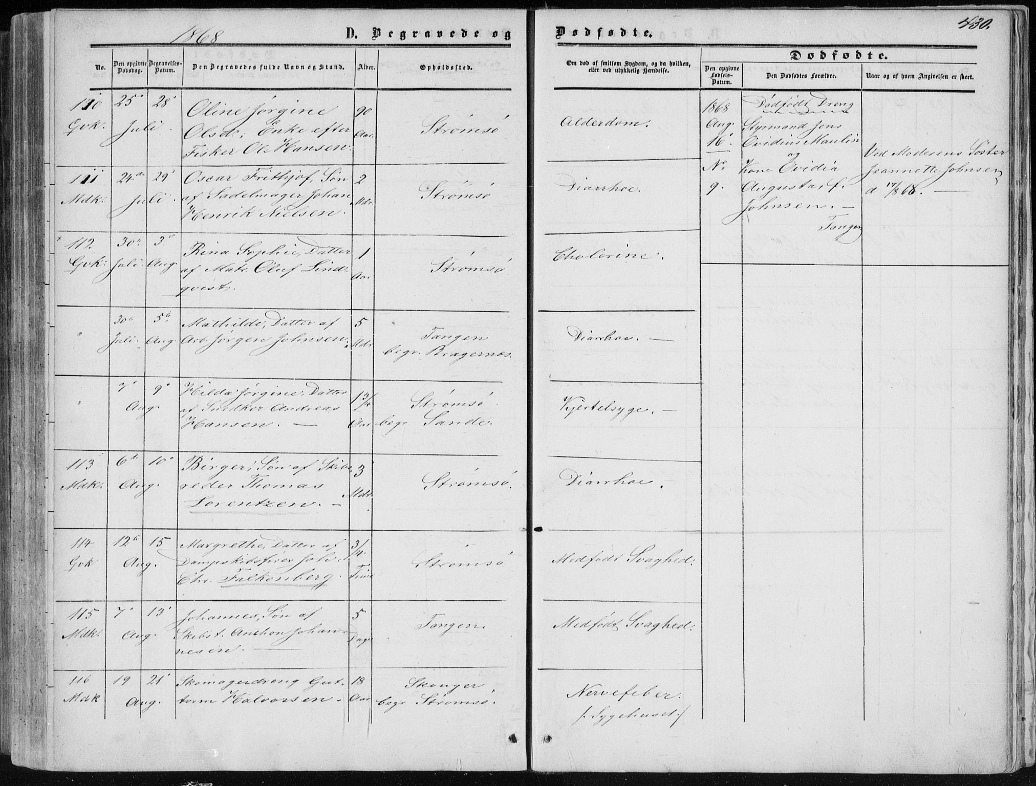 Strømsø kirkebøker, SAKO/A-246/F/Fa/L0015: Parish register (official) no. I 15, 1859-1868, p. 430
