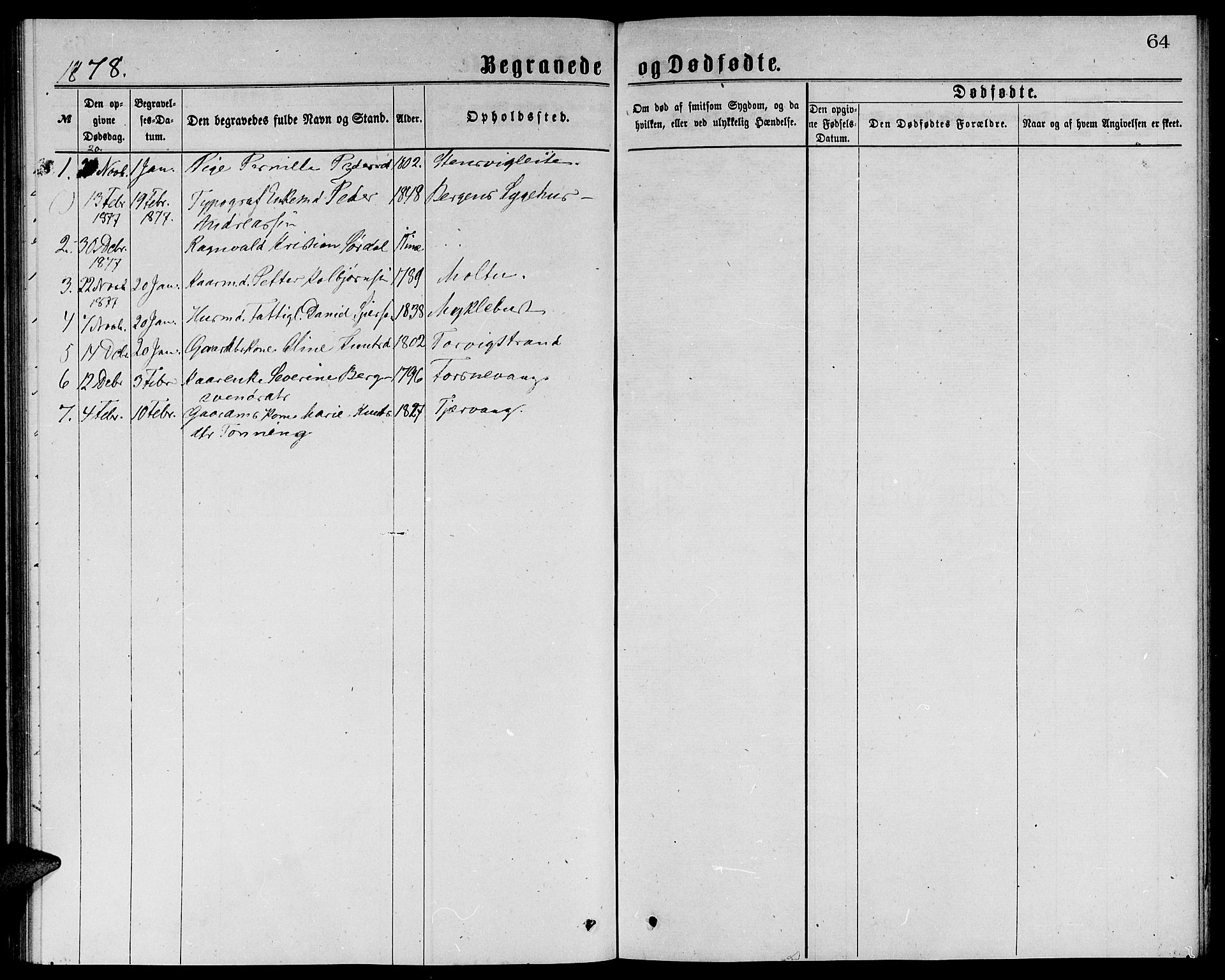 Ministerialprotokoller, klokkerbøker og fødselsregistre - Møre og Romsdal, AV/SAT-A-1454/507/L0072: Parish register (official) no. 507A07, 1869-1878, p. 64