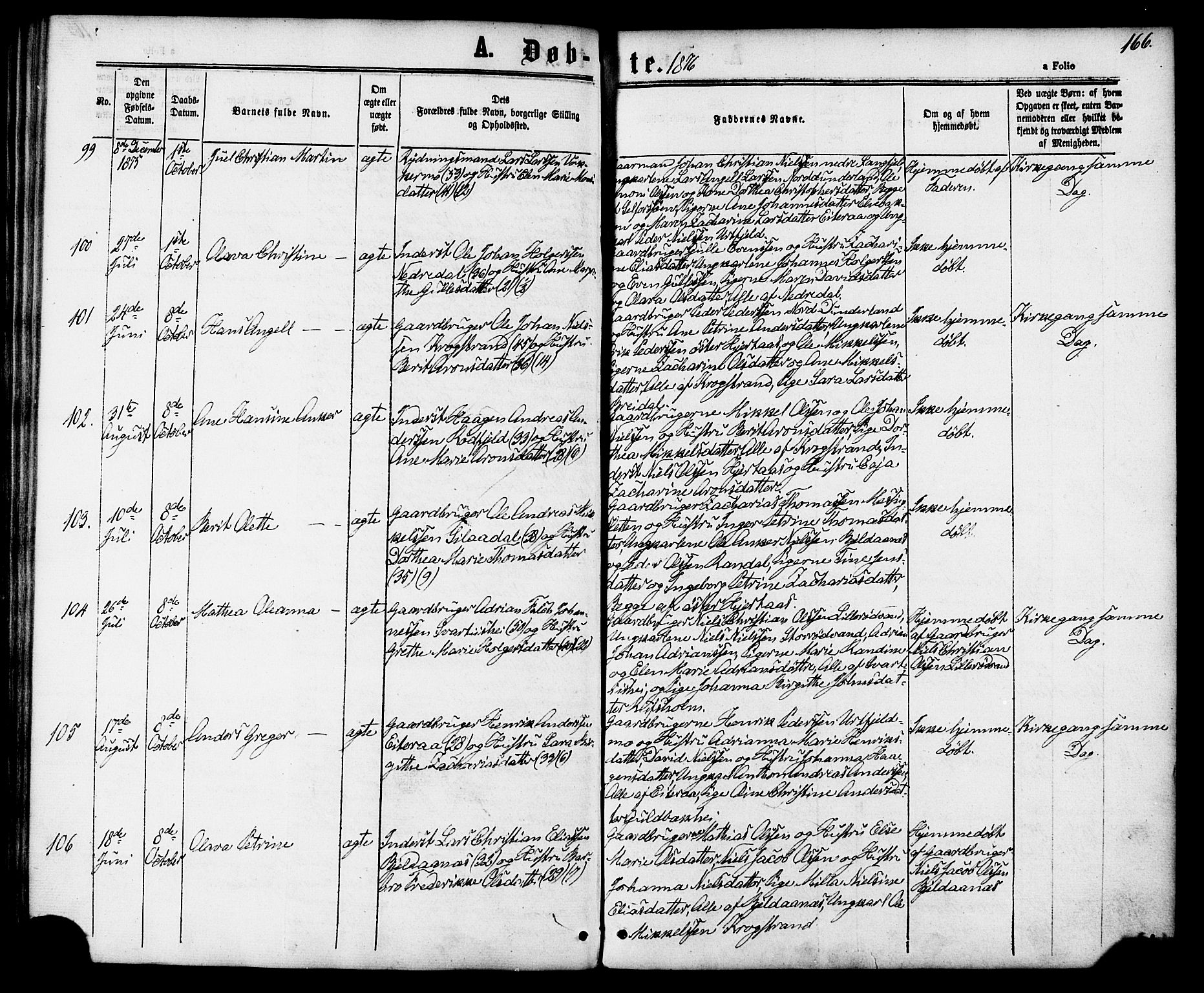 Ministerialprotokoller, klokkerbøker og fødselsregistre - Nordland, AV/SAT-A-1459/827/L0393: Parish register (official) no. 827A05, 1863-1883, p. 166