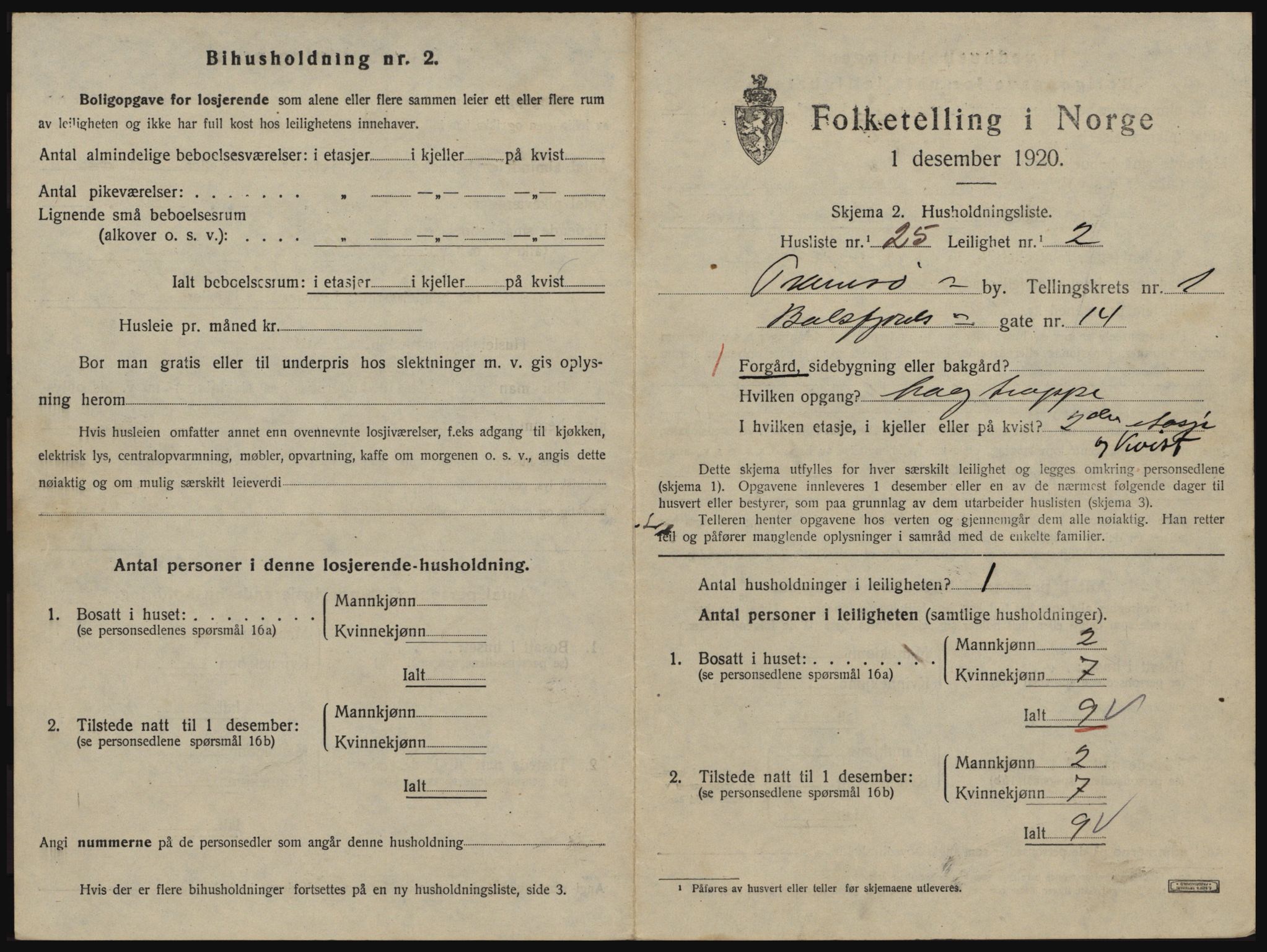 SATØ, 1920 census for Tromsø, 1920, p. 2485