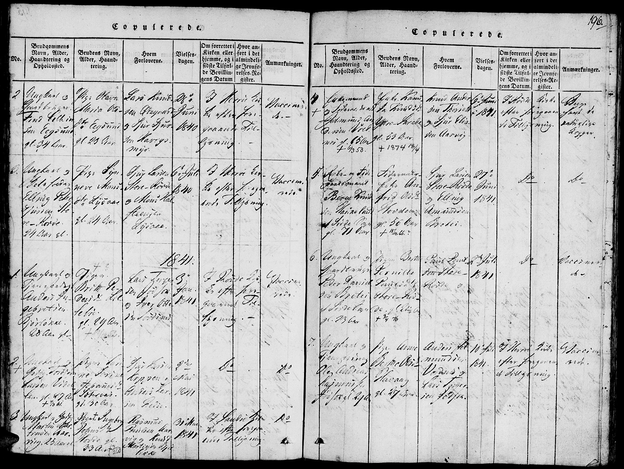 Ministerialprotokoller, klokkerbøker og fødselsregistre - Møre og Romsdal, SAT/A-1454/504/L0054: Parish register (official) no. 504A01, 1816-1861, p. 196