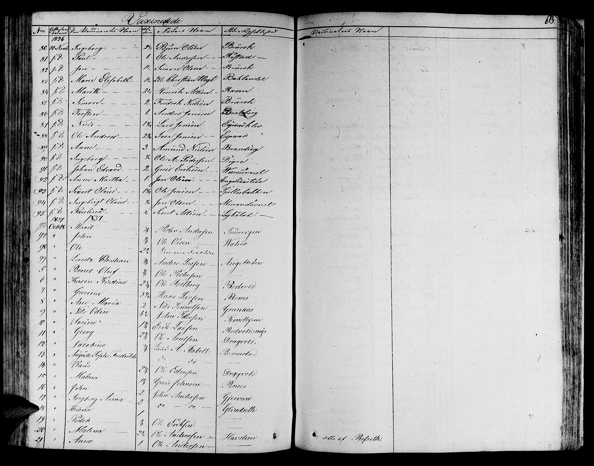 Ministerialprotokoller, klokkerbøker og fødselsregistre - Sør-Trøndelag, SAT/A-1456/606/L0286: Parish register (official) no. 606A04 /1, 1823-1840, p. 613