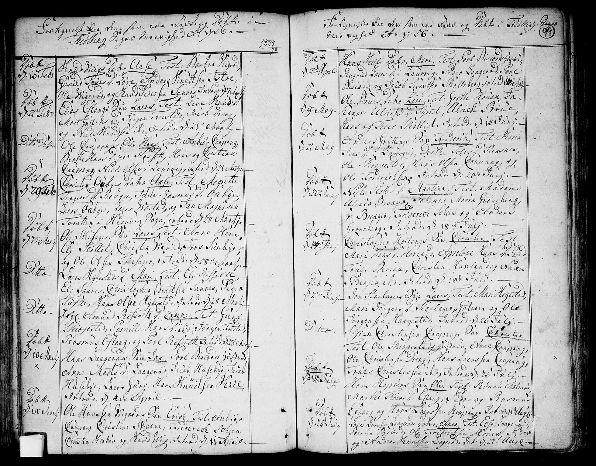 Tjølling kirkebøker, AV/SAKO-A-60/F/Fa/L0003: Parish register (official) no. 3, 1735-1778, p. 99