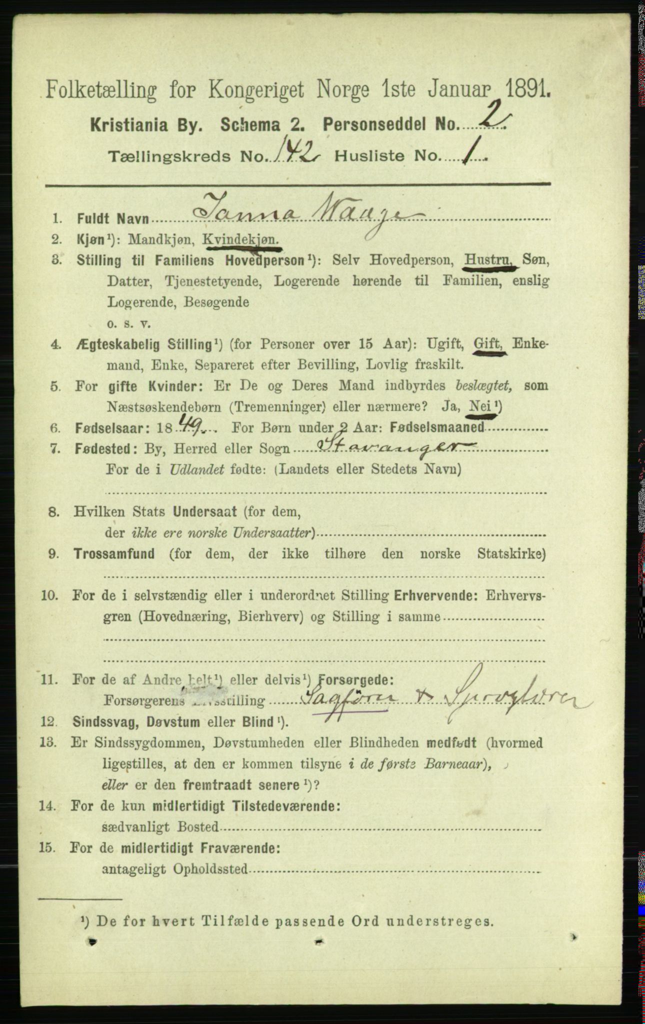 RA, 1891 census for 0301 Kristiania, 1891, p. 78345