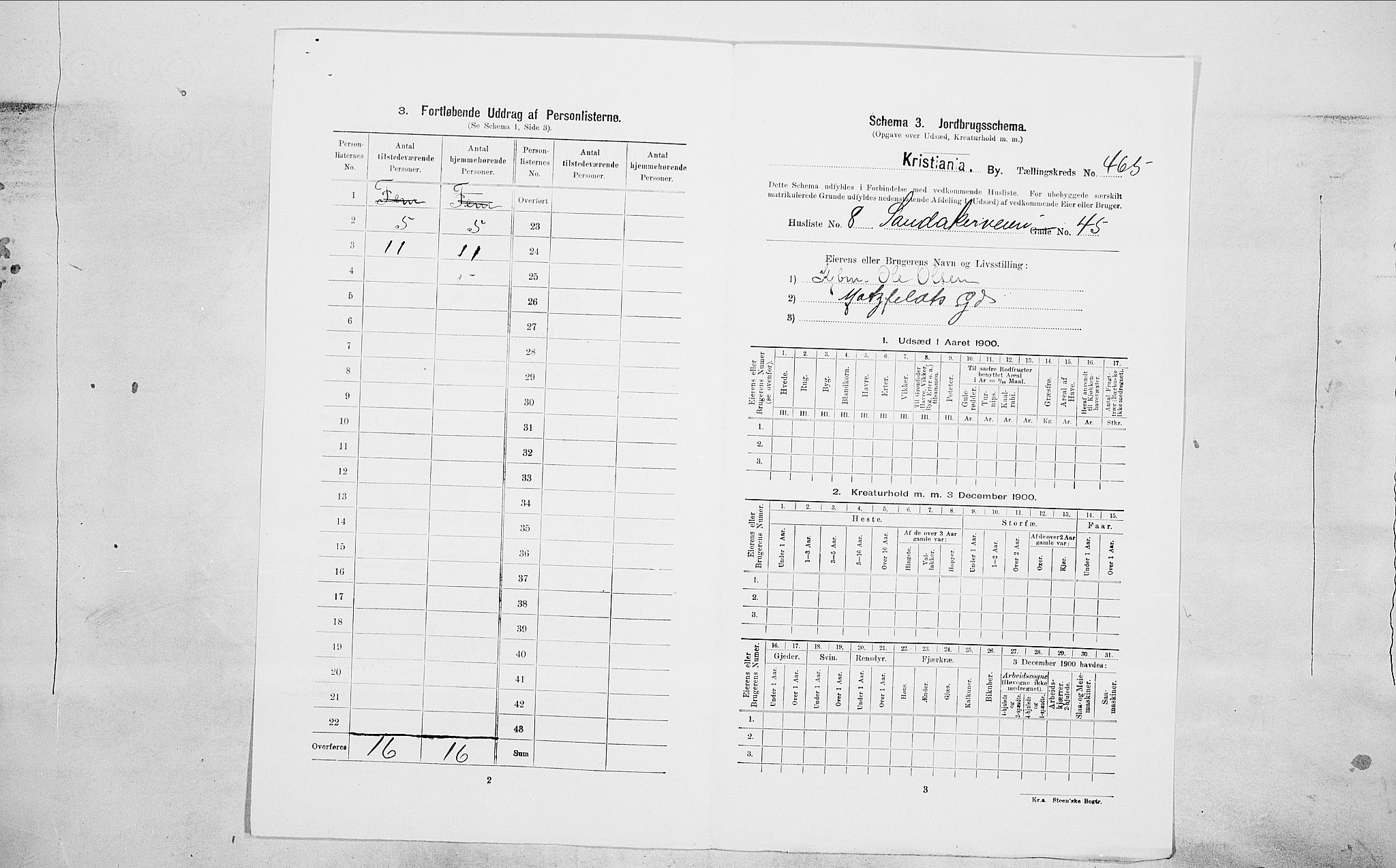 SAO, 1900 census for Kristiania, 1900, p. 78368