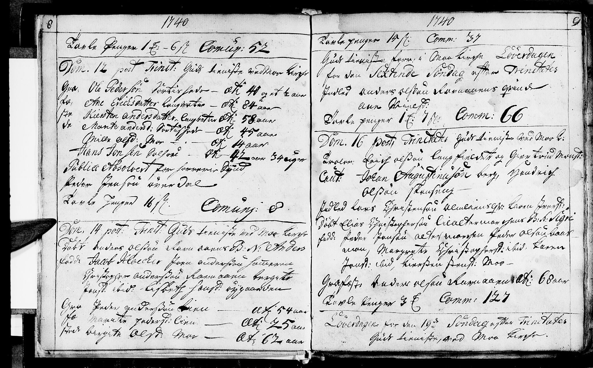 Ministerialprotokoller, klokkerbøker og fødselsregistre - Nordland, SAT/A-1459/827/L0389: Parish register (official) no. 827A01, 1740-1751, p. 8-9