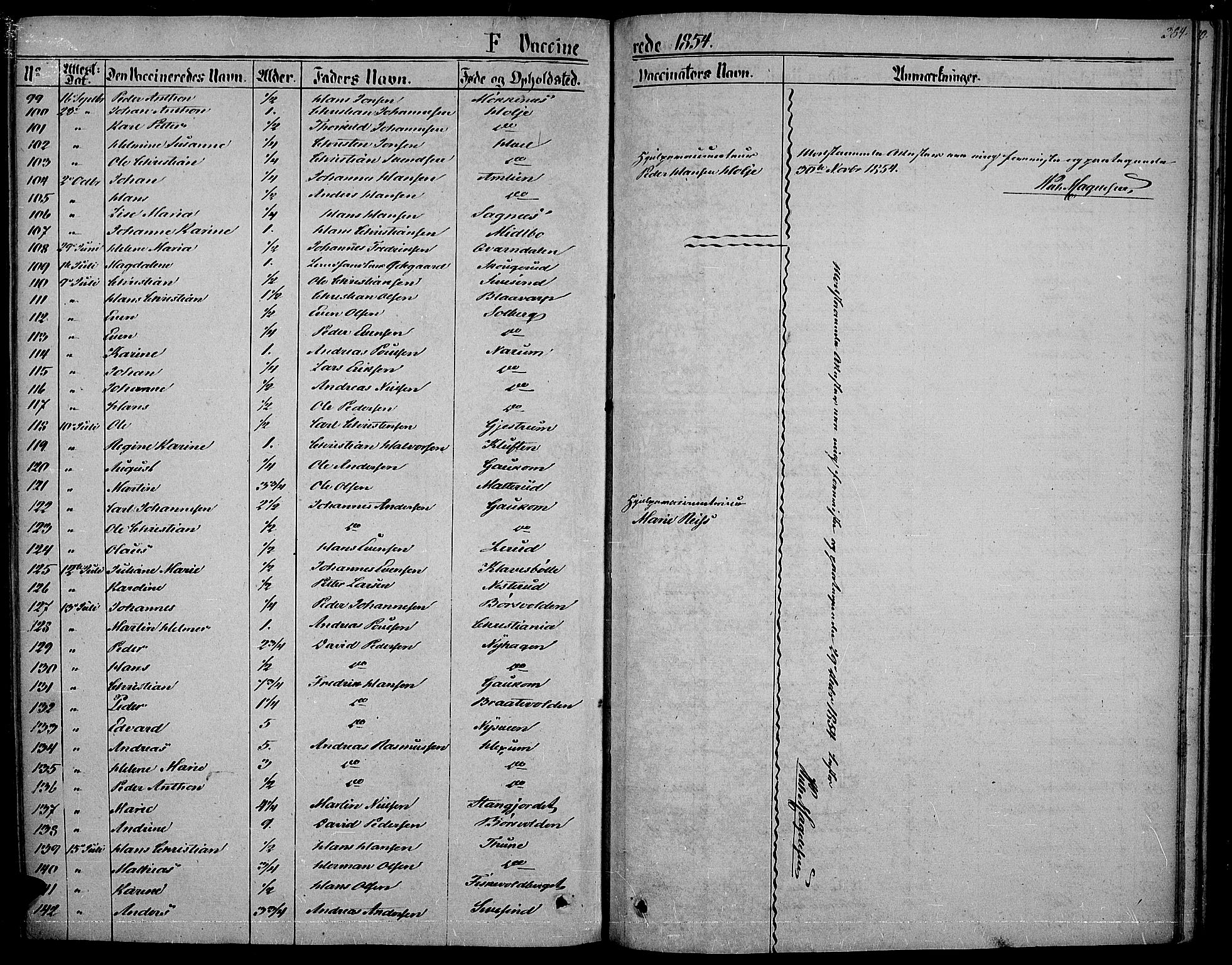 Vestre Toten prestekontor, SAH/PREST-108/H/Ha/Haa/L0005: Parish register (official) no. 5, 1850-1855, p. 384