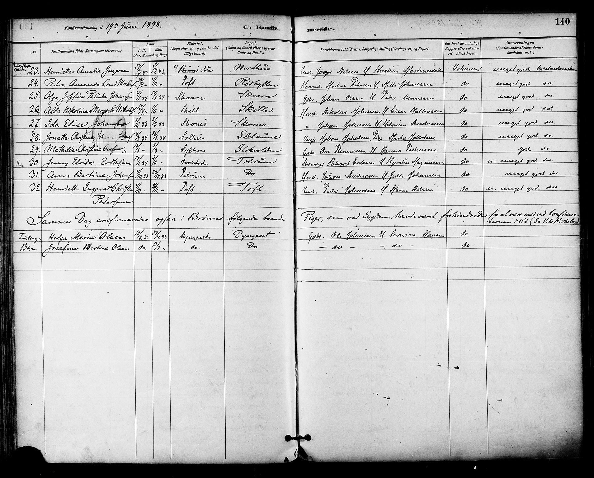 Ministerialprotokoller, klokkerbøker og fødselsregistre - Nordland, AV/SAT-A-1459/813/L0200: Parish register (official) no. 813A10, 1886-1900, p. 140