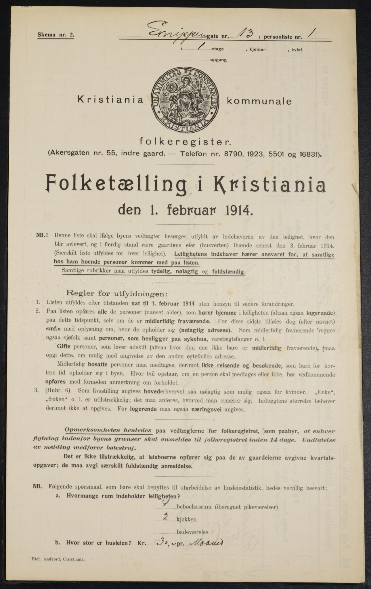 OBA, Municipal Census 1914 for Kristiania, 1914, p. 97970