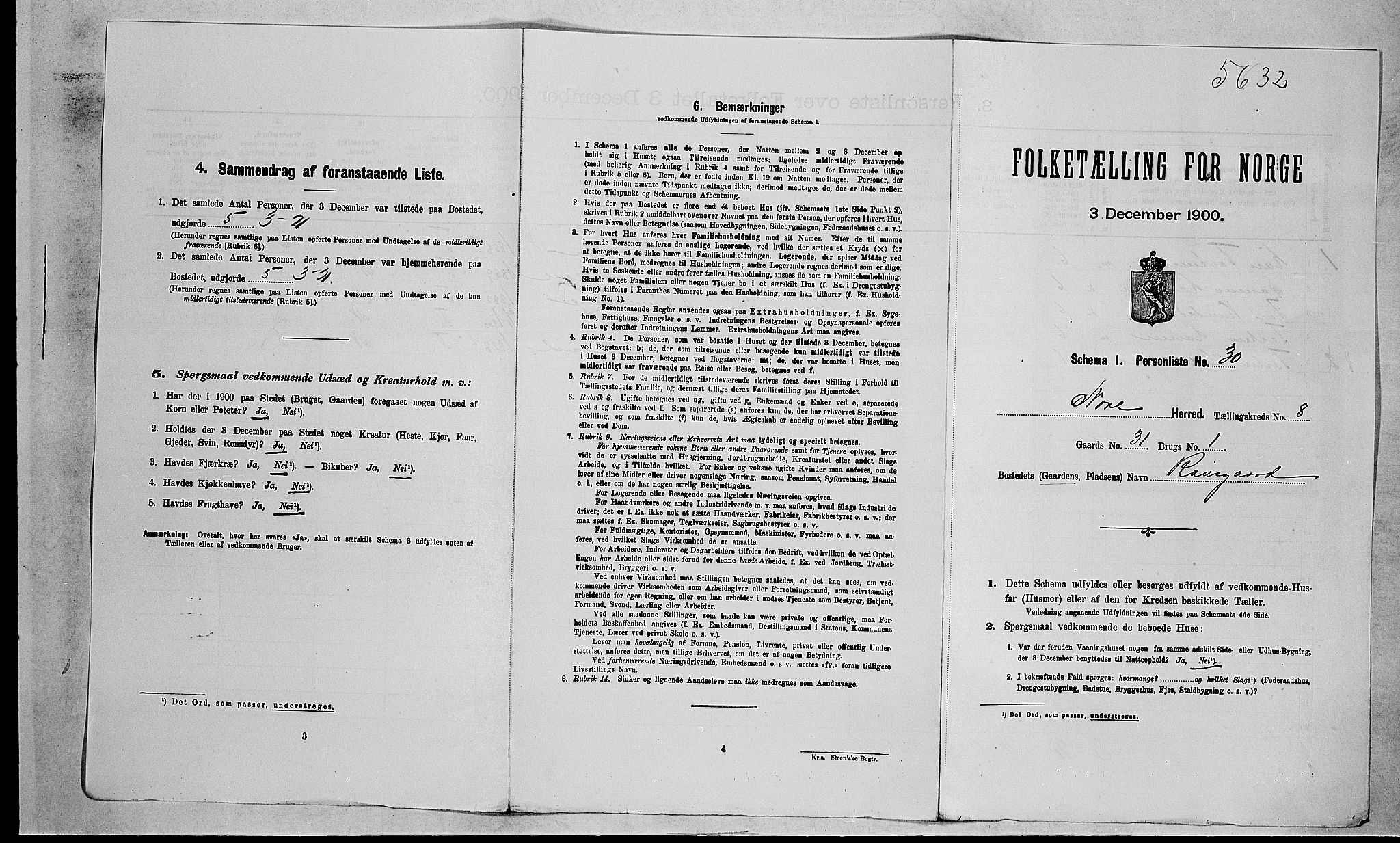RA, 1900 census for Nore, 1900, p. 880