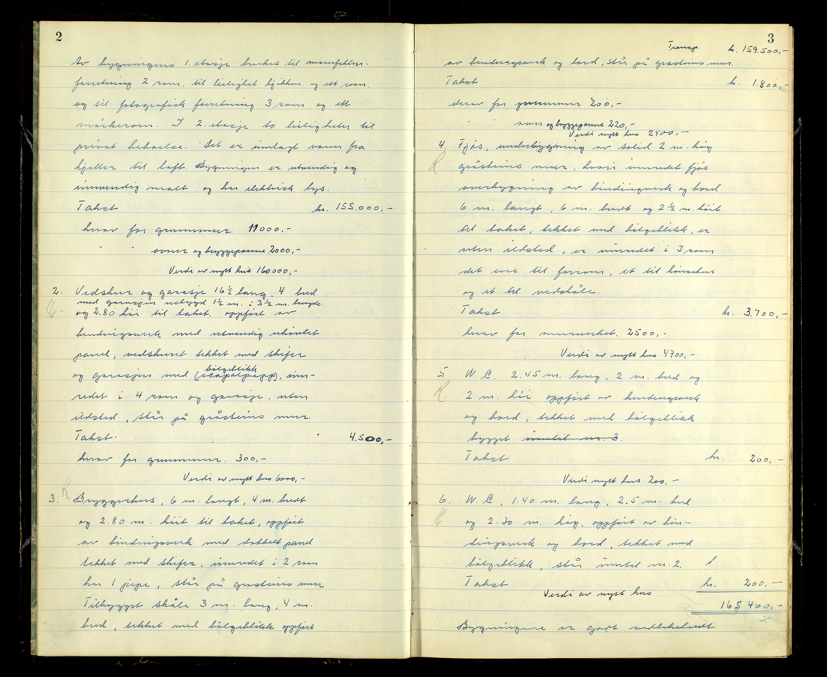 Norges Brannkasse, Ringebu, AV/SAH-NBRANR-037/F/L0004: Branntakstprotokoll, 1949-1955, p. 2-3