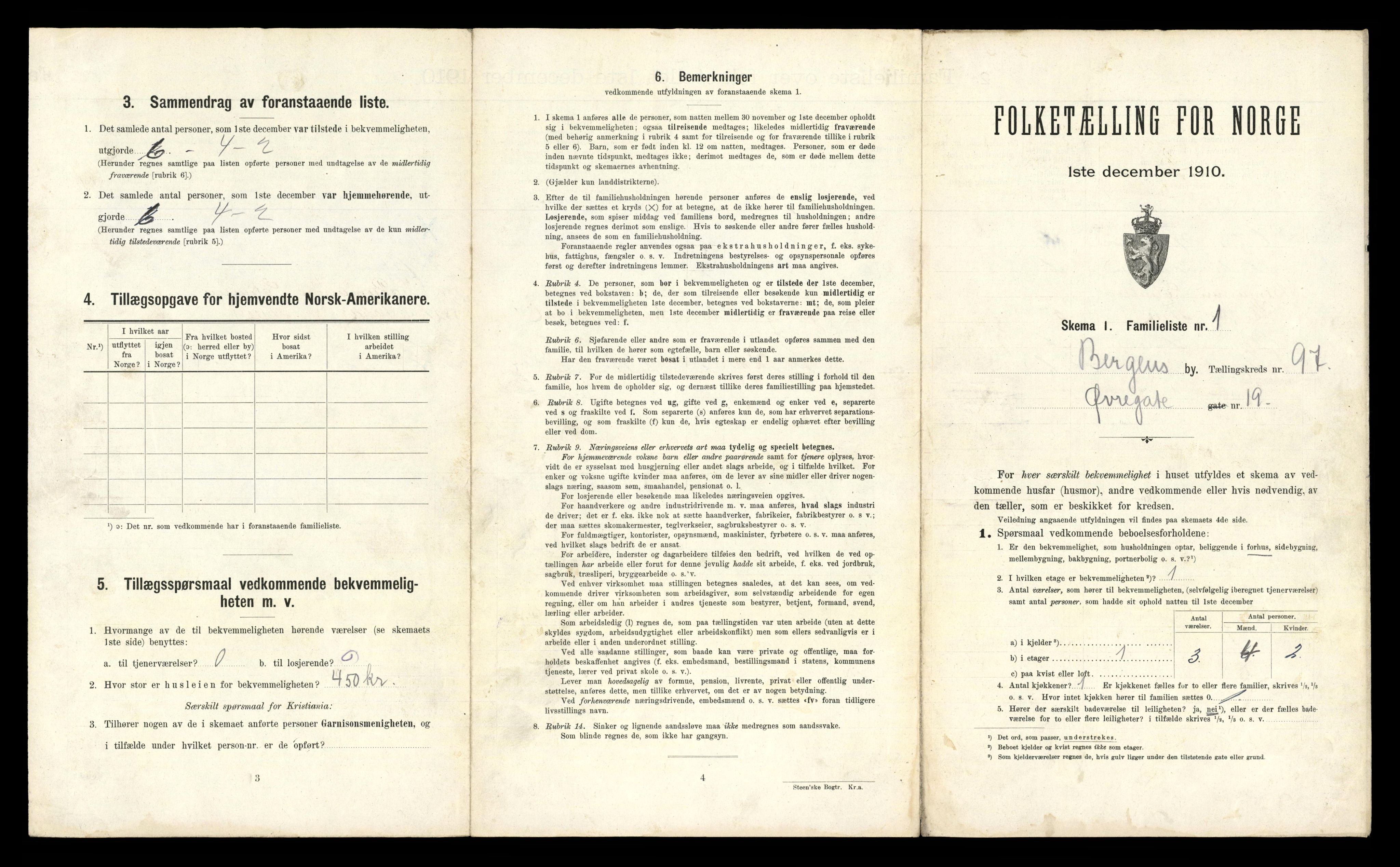 RA, 1910 census for Bergen, 1910, p. 33673