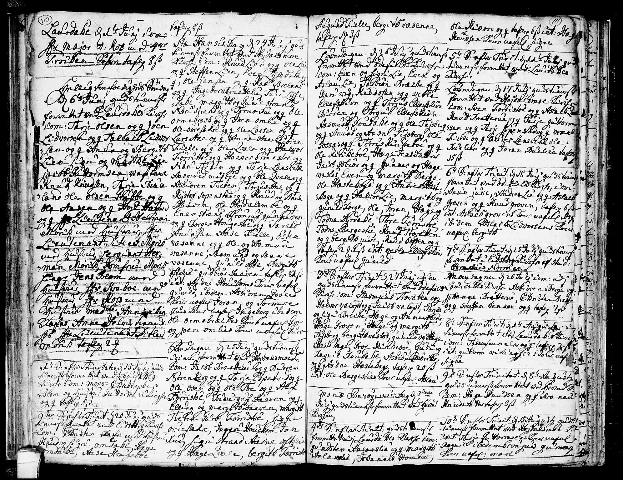 Lårdal kirkebøker, AV/SAKO-A-284/F/Fa/L0002: Parish register (official) no. I 2, 1734-1754, p. 110-111