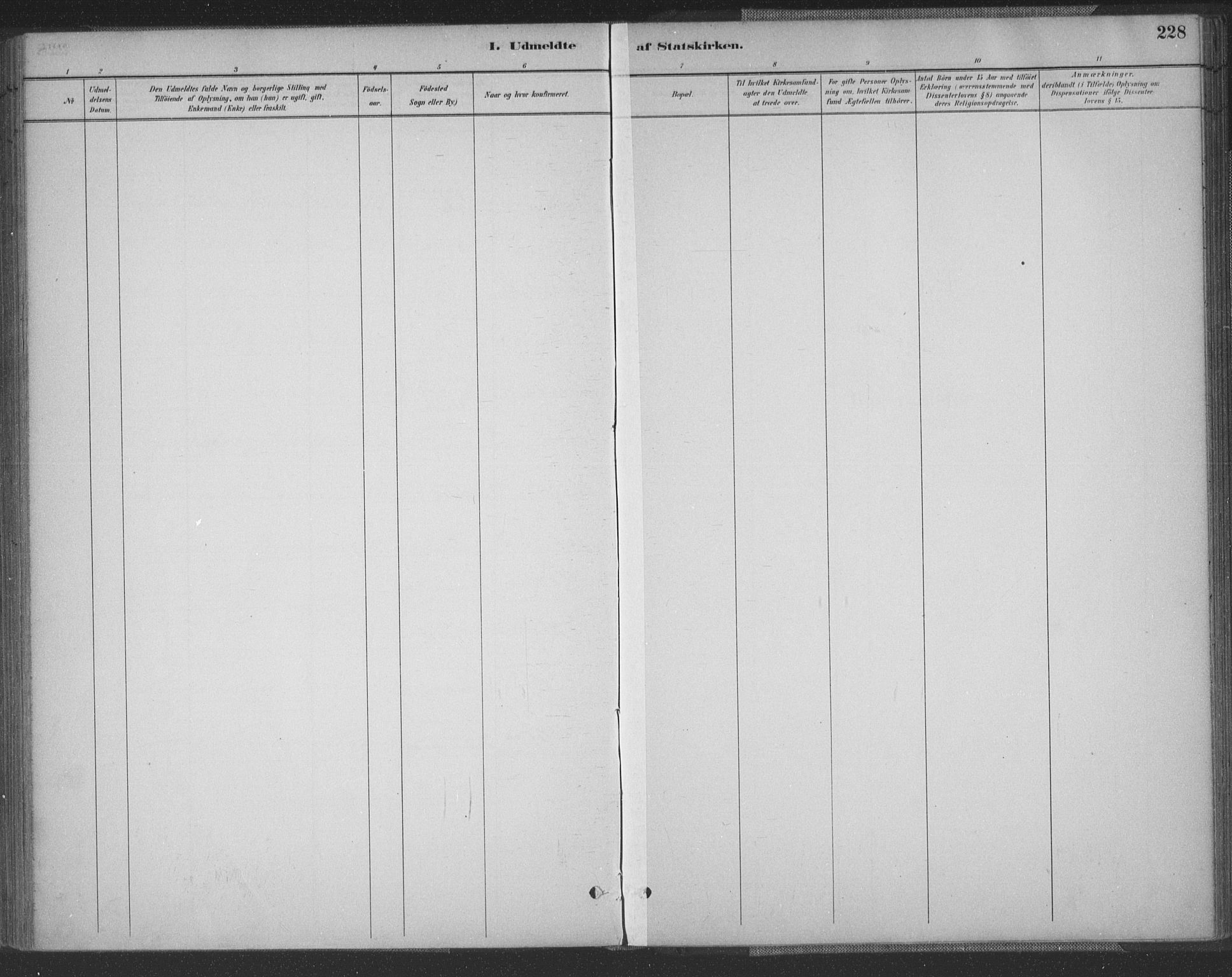 Vennesla sokneprestkontor, AV/SAK-1111-0045/Fa/Fac/L0009: Parish register (official) no. A 9, 1884-1901, p. 228