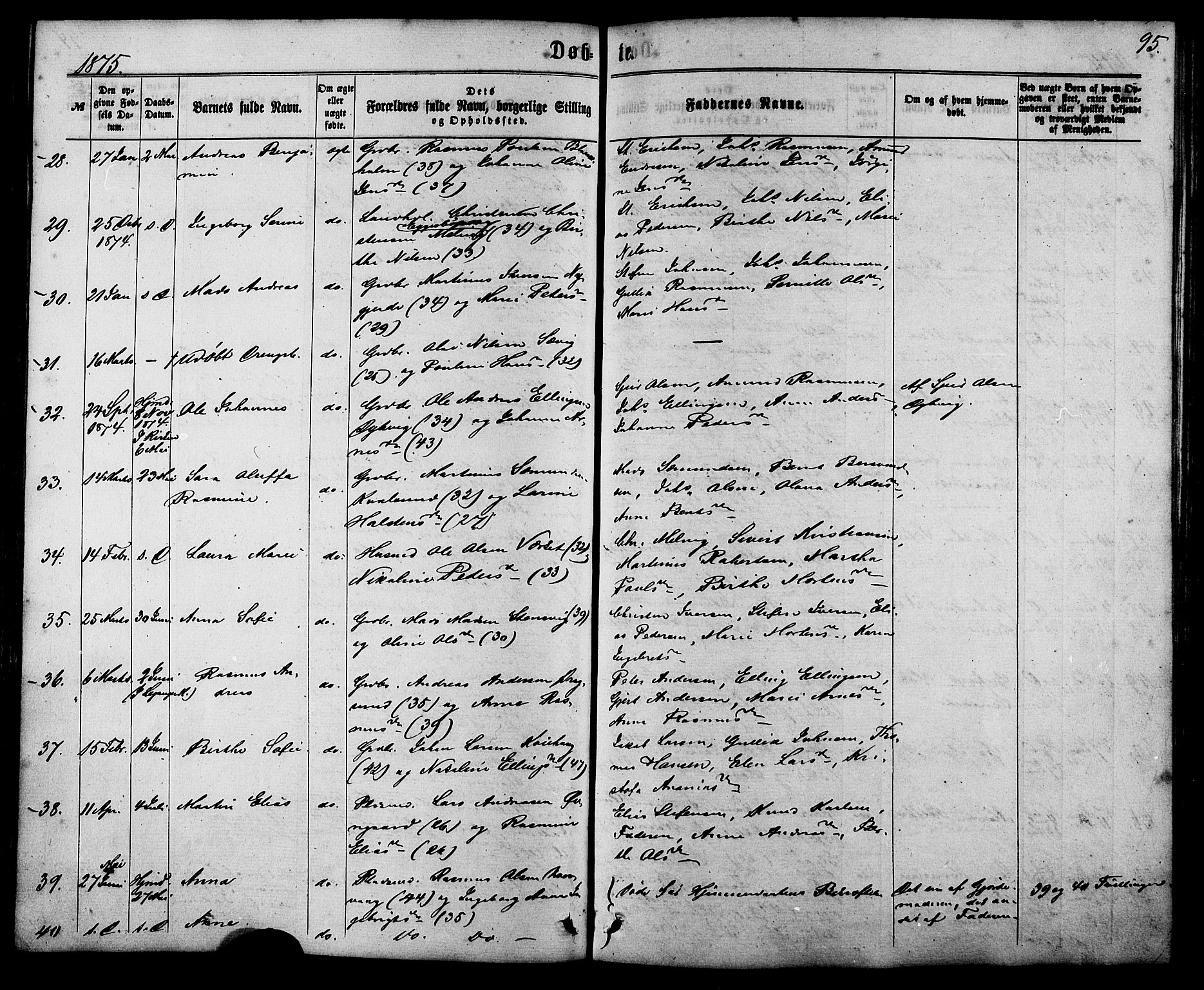 Ministerialprotokoller, klokkerbøker og fødselsregistre - Møre og Romsdal, AV/SAT-A-1454/507/L0071: Parish register (official) no. 507A06, 1863-1878, p. 95