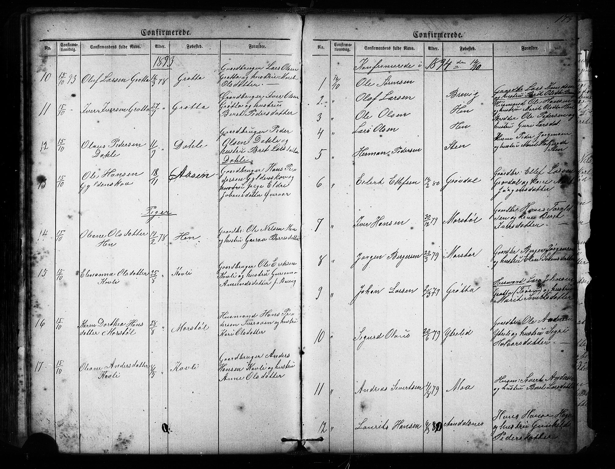 Ministerialprotokoller, klokkerbøker og fødselsregistre - Møre og Romsdal, SAT/A-1454/545/L0588: Parish register (copy) no. 545C02, 1867-1902, p. 173