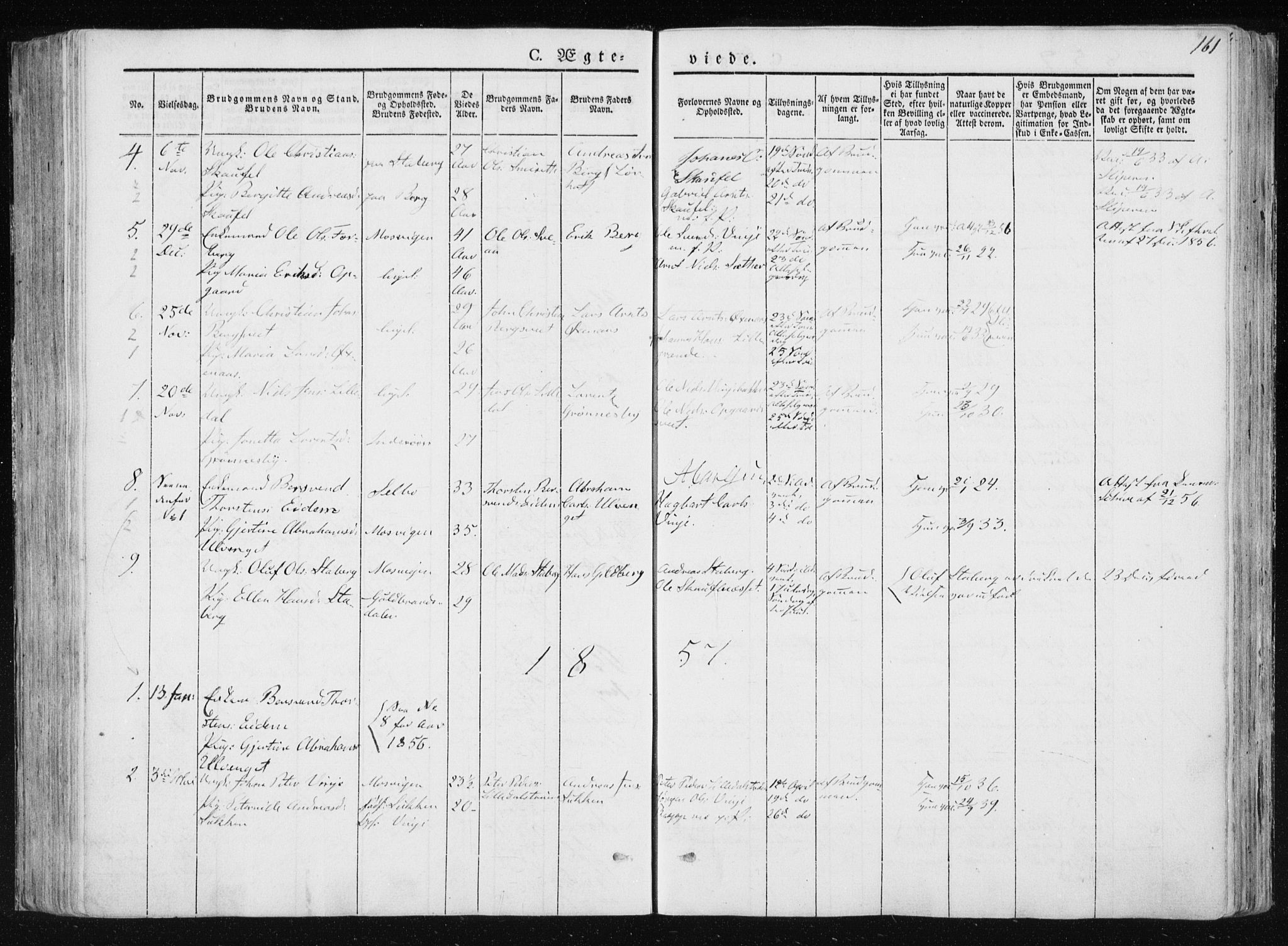 Ministerialprotokoller, klokkerbøker og fødselsregistre - Nord-Trøndelag, SAT/A-1458/733/L0323: Parish register (official) no. 733A02, 1843-1870, p. 161