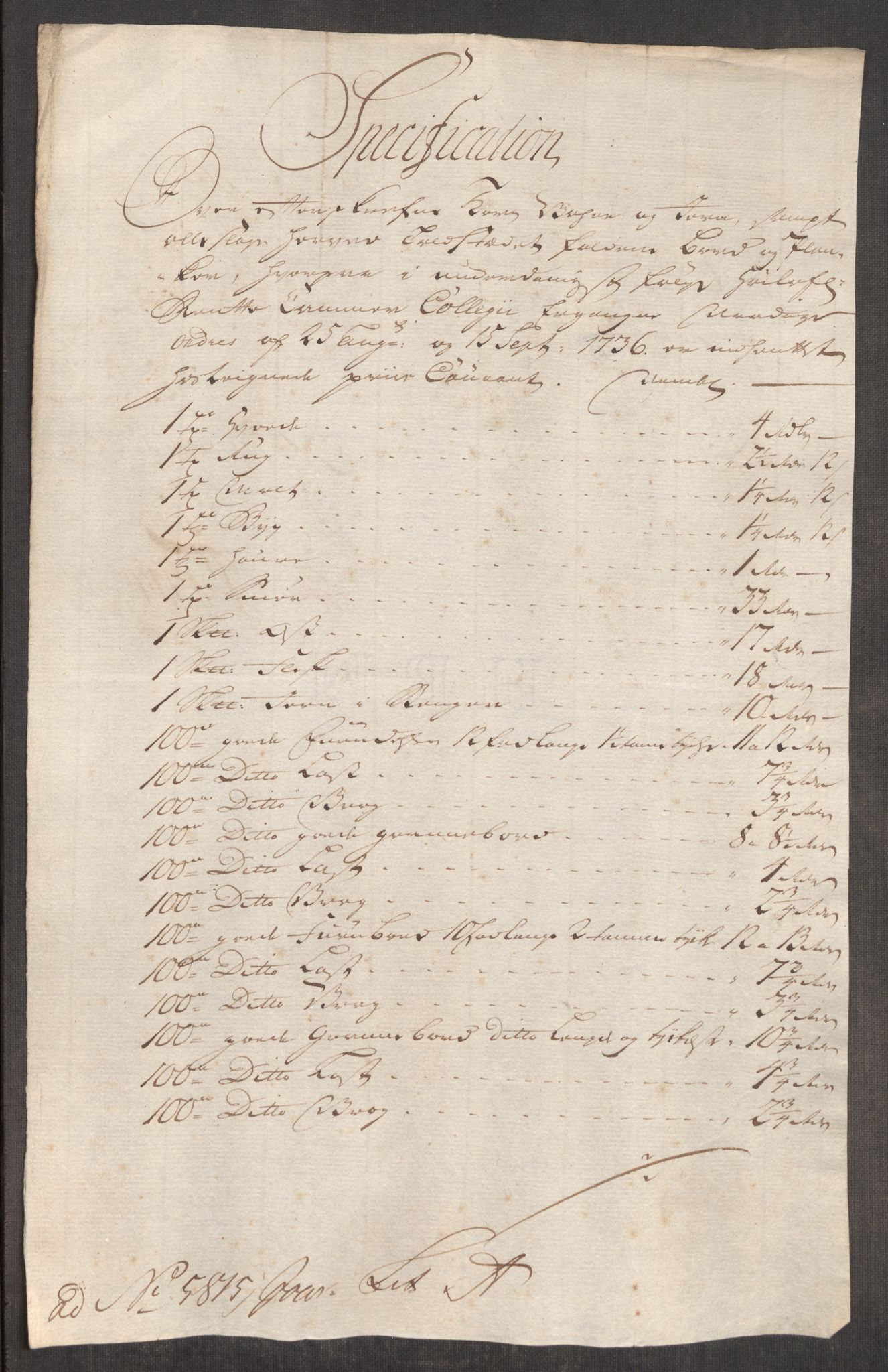 Rentekammeret inntil 1814, Realistisk ordnet avdeling, AV/RA-EA-4070/Oe/L0003: [Ø1]: Priskuranter, 1745-1748, p. 293