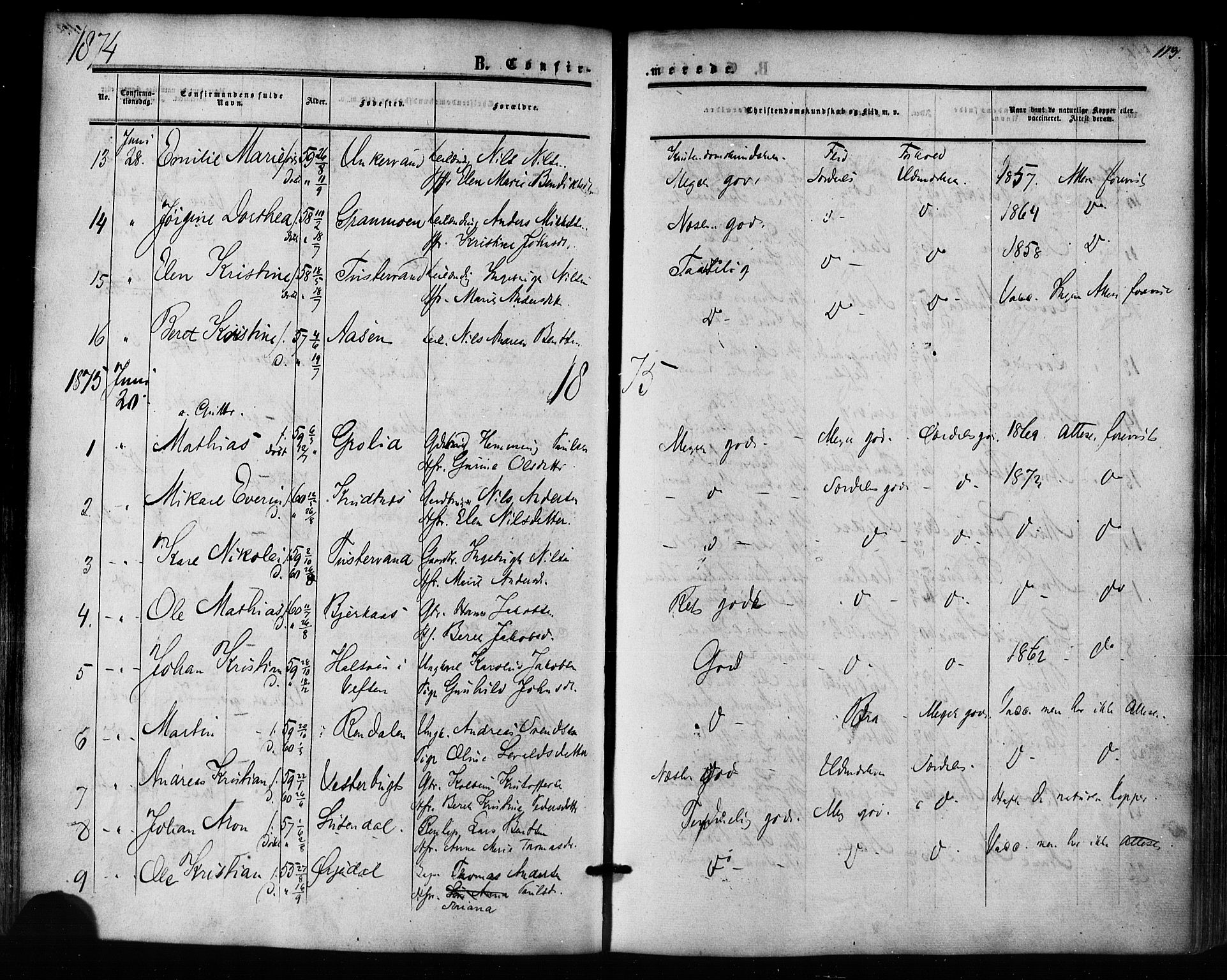 Ministerialprotokoller, klokkerbøker og fødselsregistre - Nordland, AV/SAT-A-1459/823/L0324: Parish register (official) no. 823A01, 1860-1878, p. 113