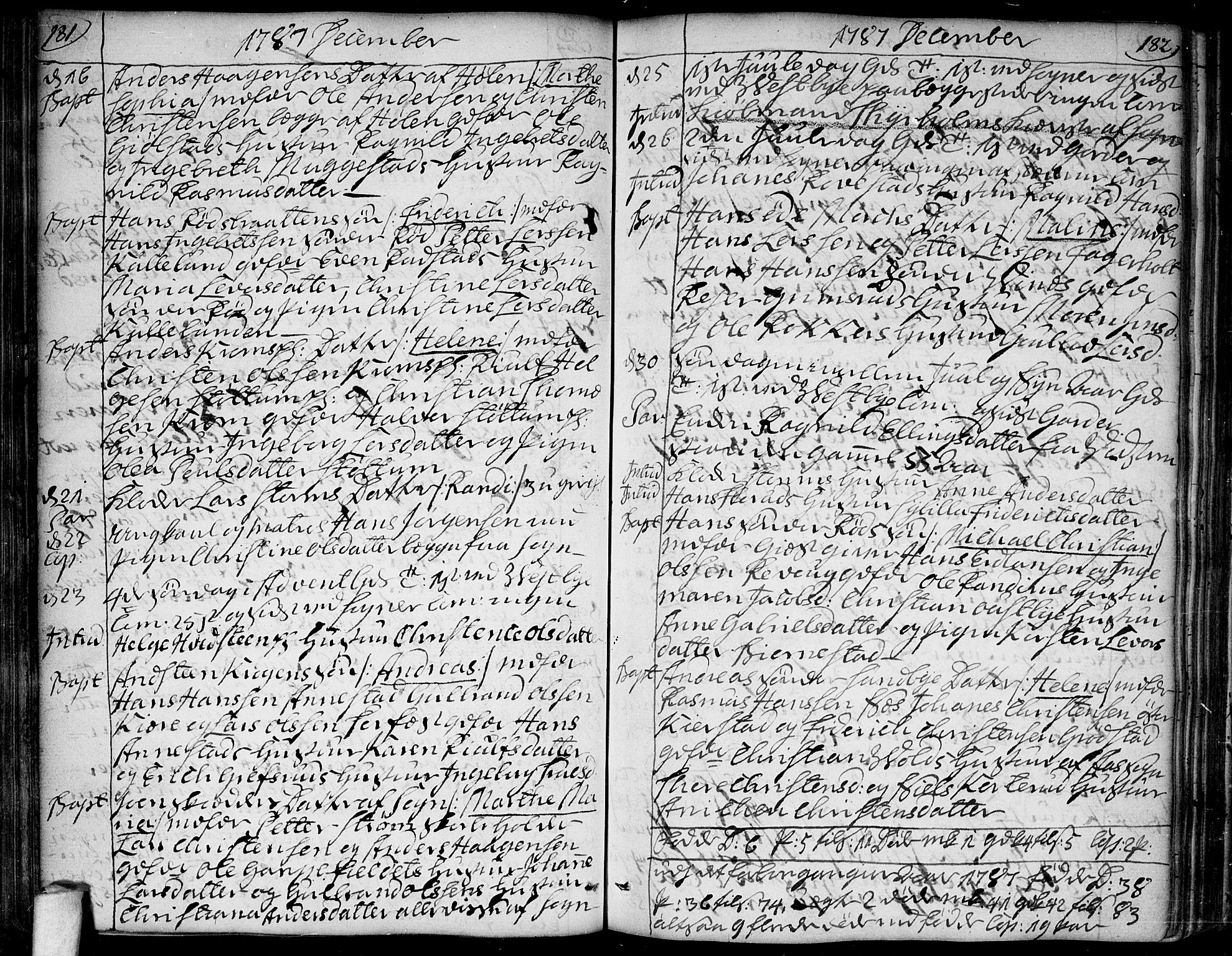 Vestby prestekontor Kirkebøker, AV/SAO-A-10893/F/Fa/L0003: Parish register (official) no. I 3, 1779-1796, p. 181-182