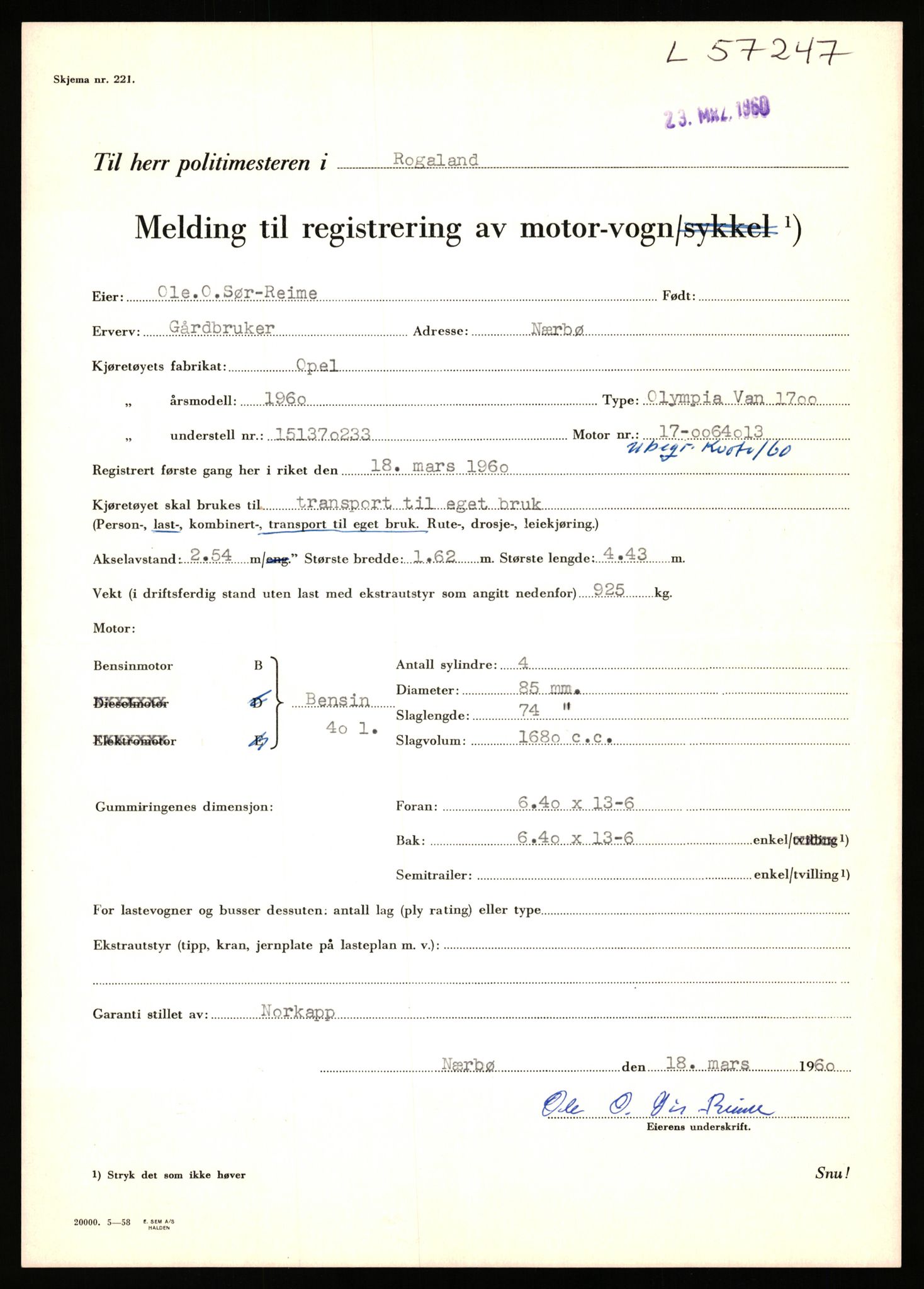 Stavanger trafikkstasjon, AV/SAST-A-101942/0/F/L0057: L-57200 - L-57999, 1930-1971, p. 165