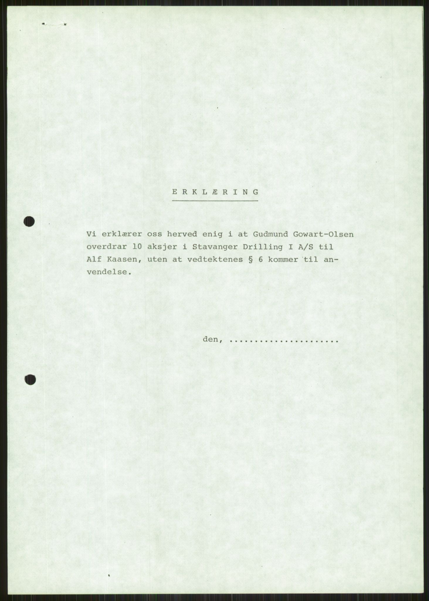 Pa 1503 - Stavanger Drilling AS, AV/SAST-A-101906/A/Ab/Abc/L0003: Styrekorrespondanse Stavanger Drilling I A/S, 1978-1980, p. 305