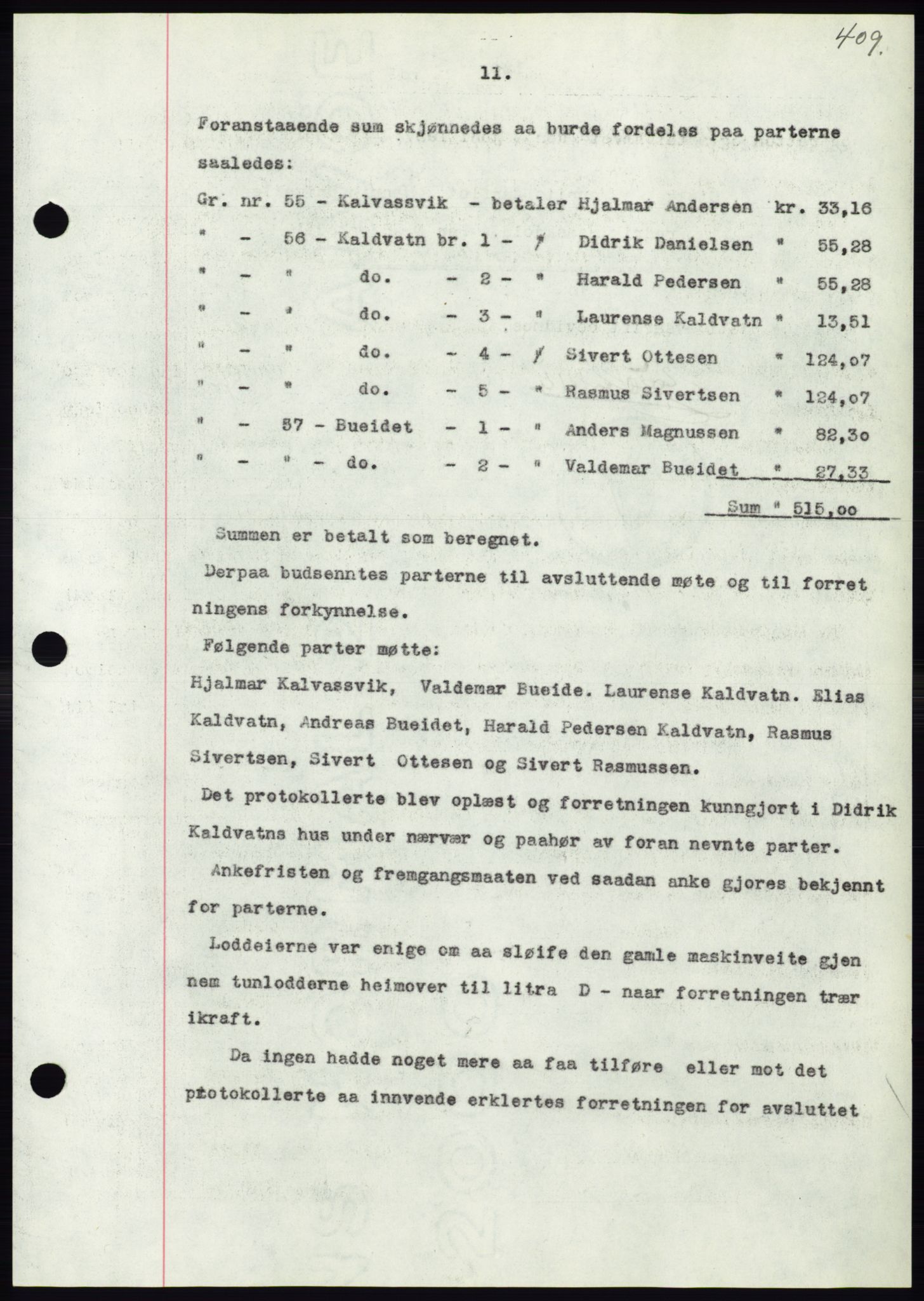 Søre Sunnmøre sorenskriveri, AV/SAT-A-4122/1/2/2C/L0064: Mortgage book no. 58, 1937-1938, Diary no: : 1963/1937