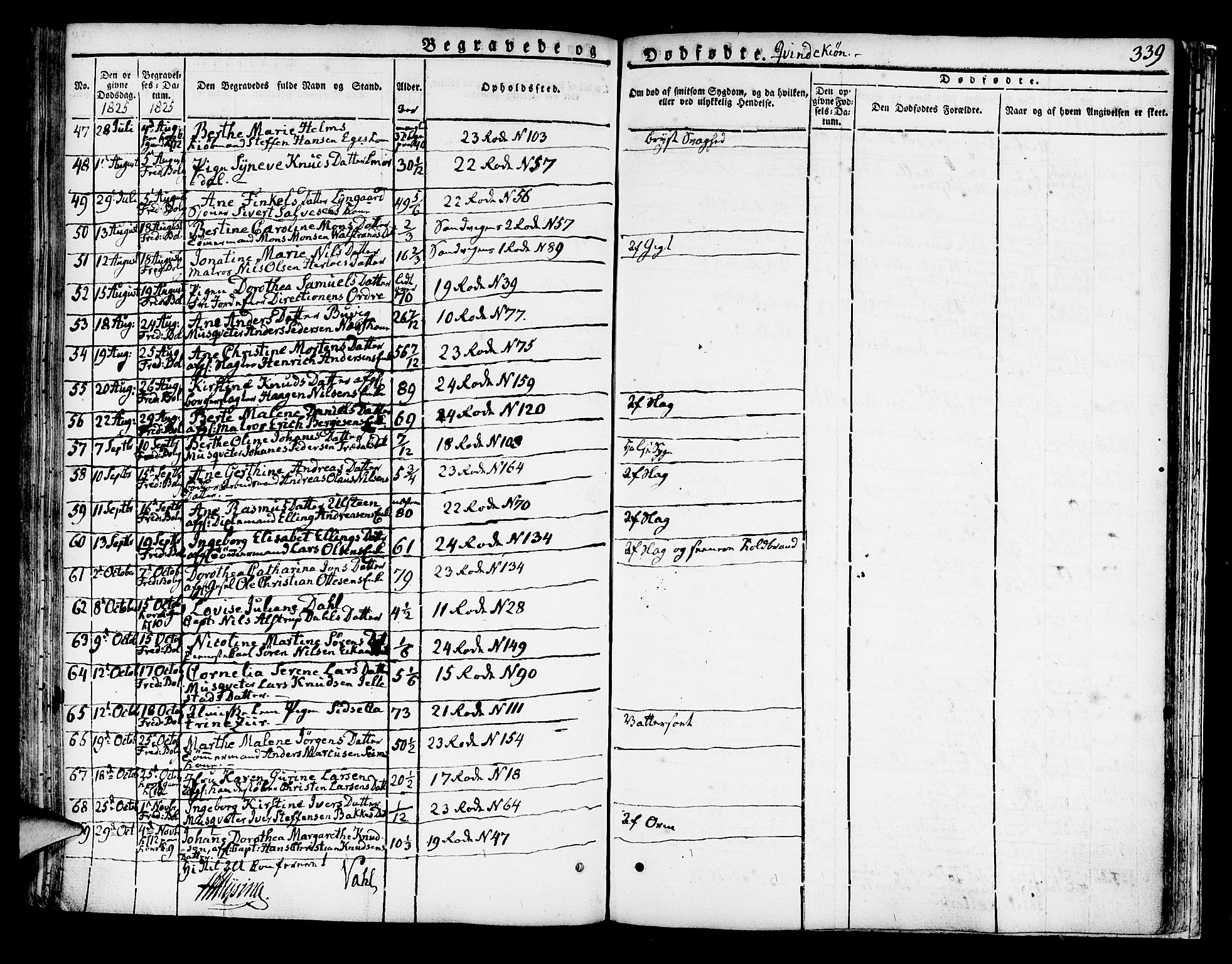 Korskirken sokneprestembete, SAB/A-76101/H/Hab: Parish register (copy) no. A 3, 1821-1831, p. 339