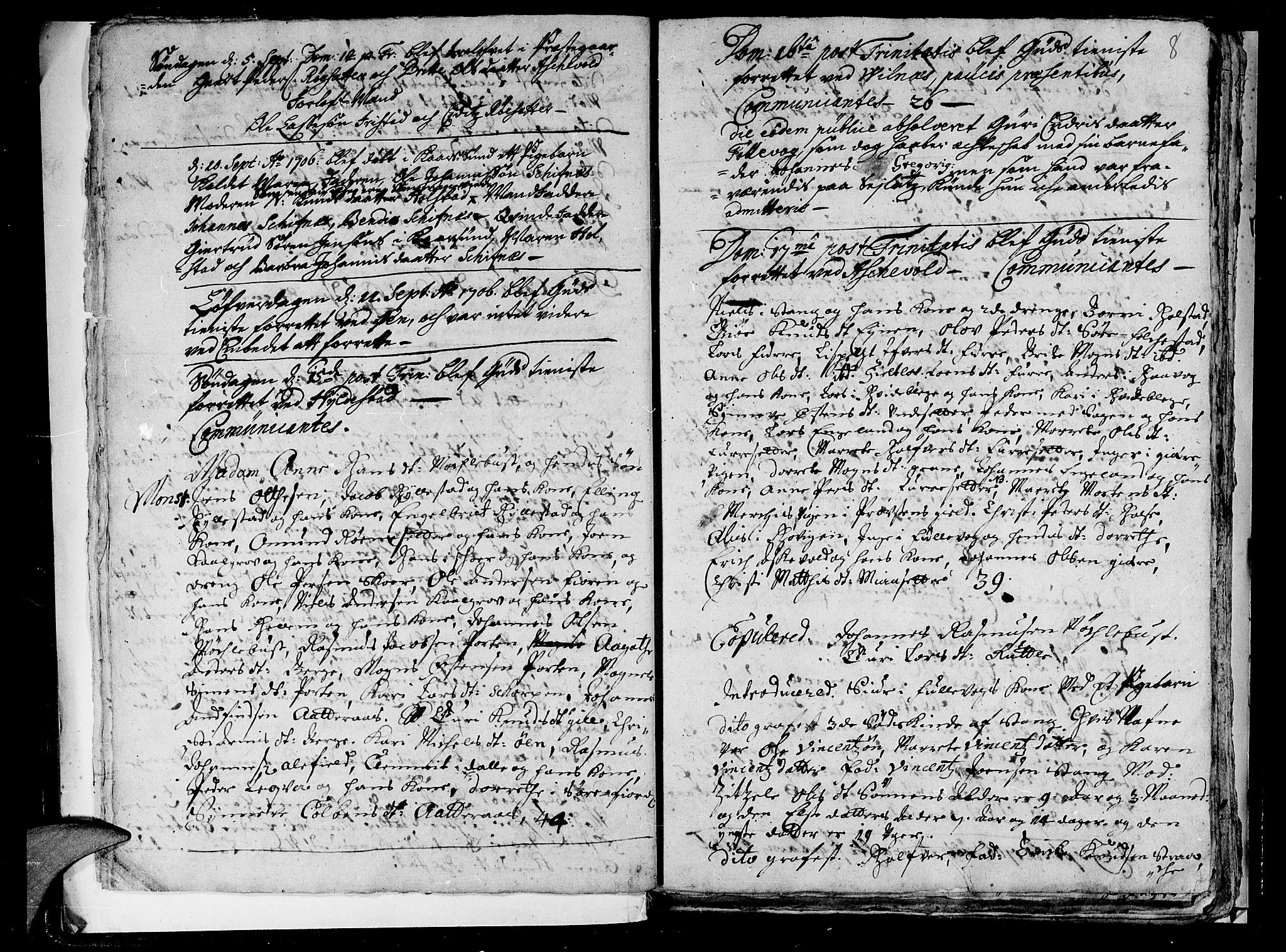 Askvoll sokneprestembete, AV/SAB-A-79501/H/Haa/Haaa/L0001: Parish register (official) no. A 1, 1706-1711, p. 8