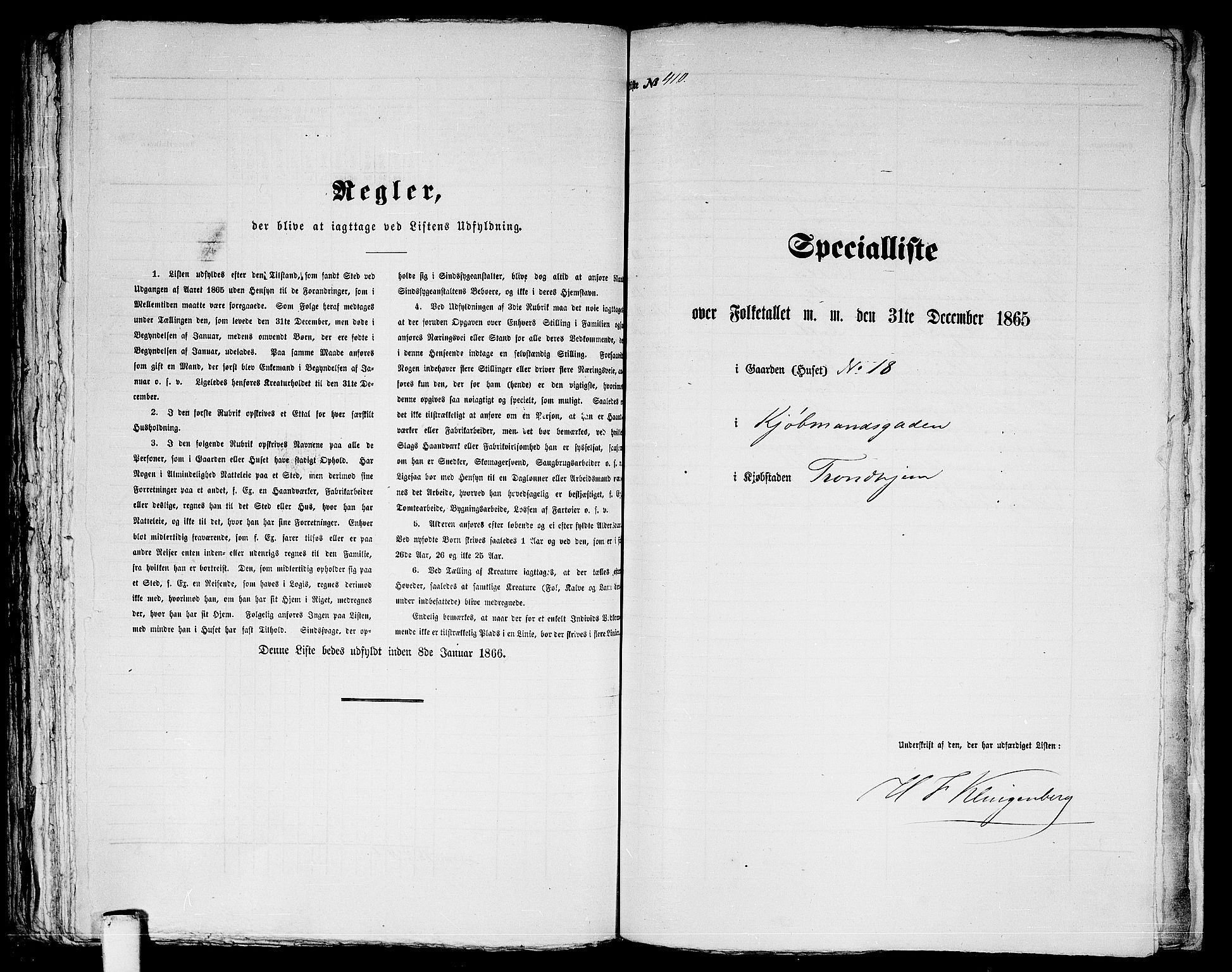 RA, 1865 census for Trondheim, 1865, p. 861