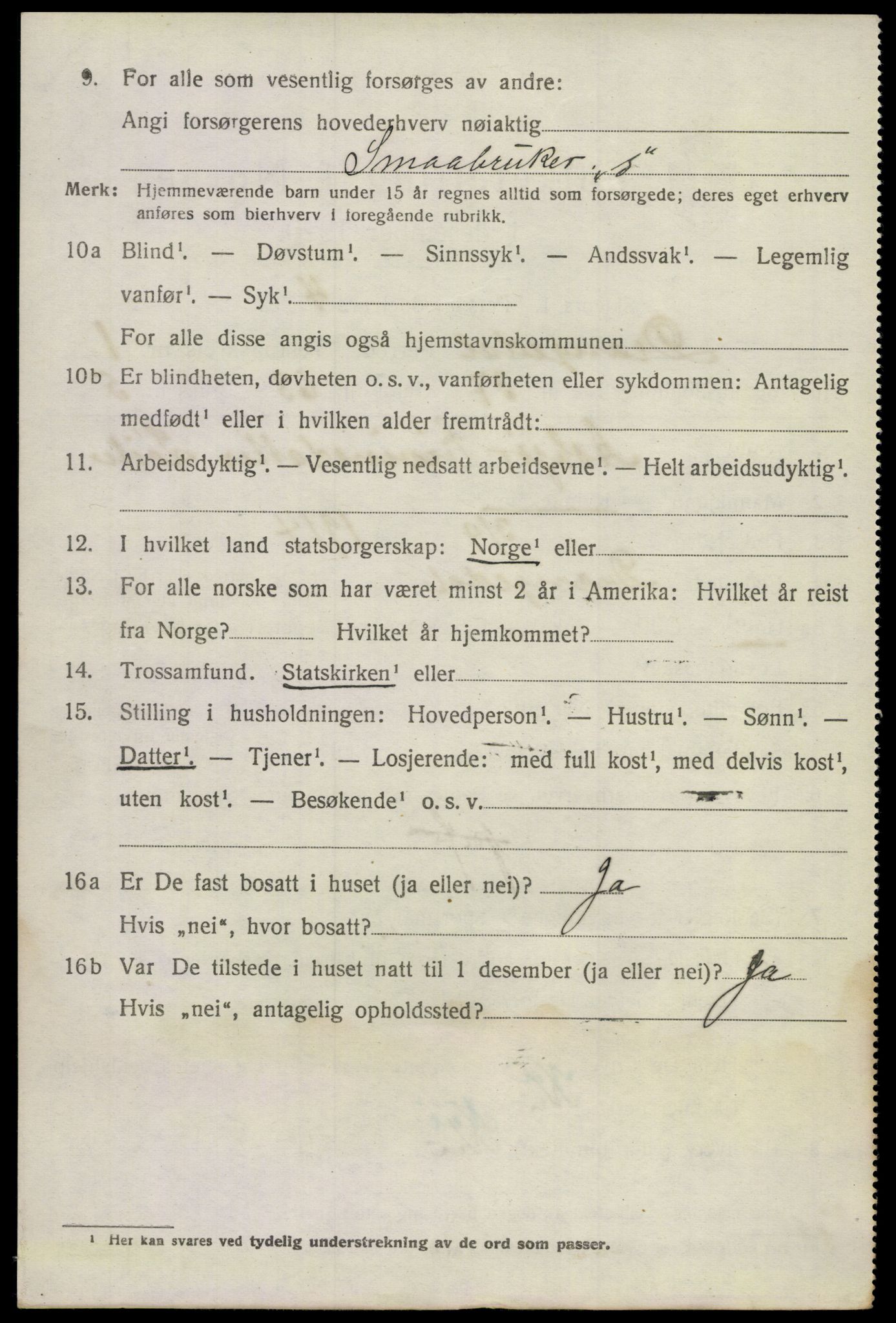 SAKO, 1920 census for Drangedal, 1920, p. 2066