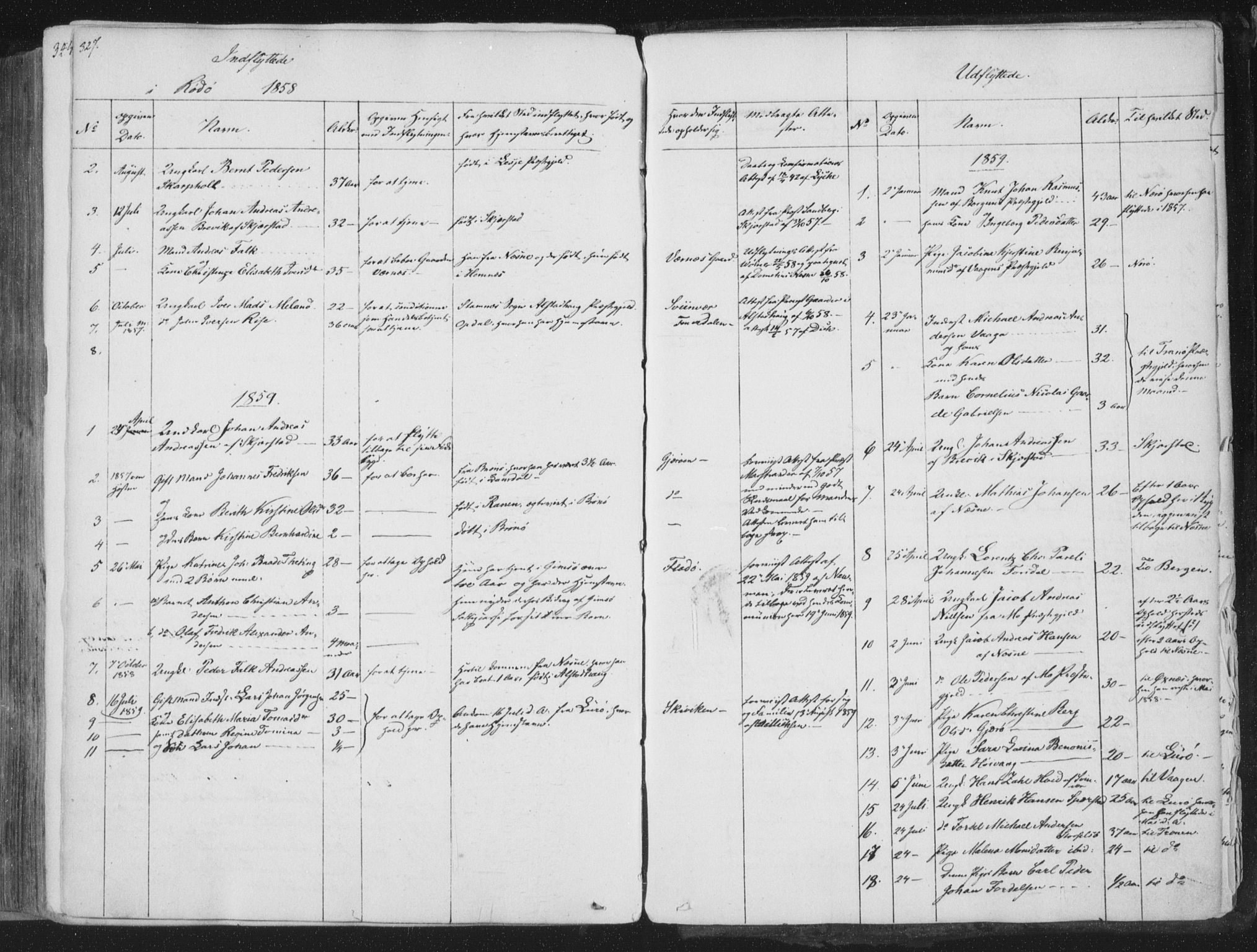 Ministerialprotokoller, klokkerbøker og fødselsregistre - Nordland, AV/SAT-A-1459/841/L0604: Parish register (official) no. 841A09 /1, 1845-1862, p. 327