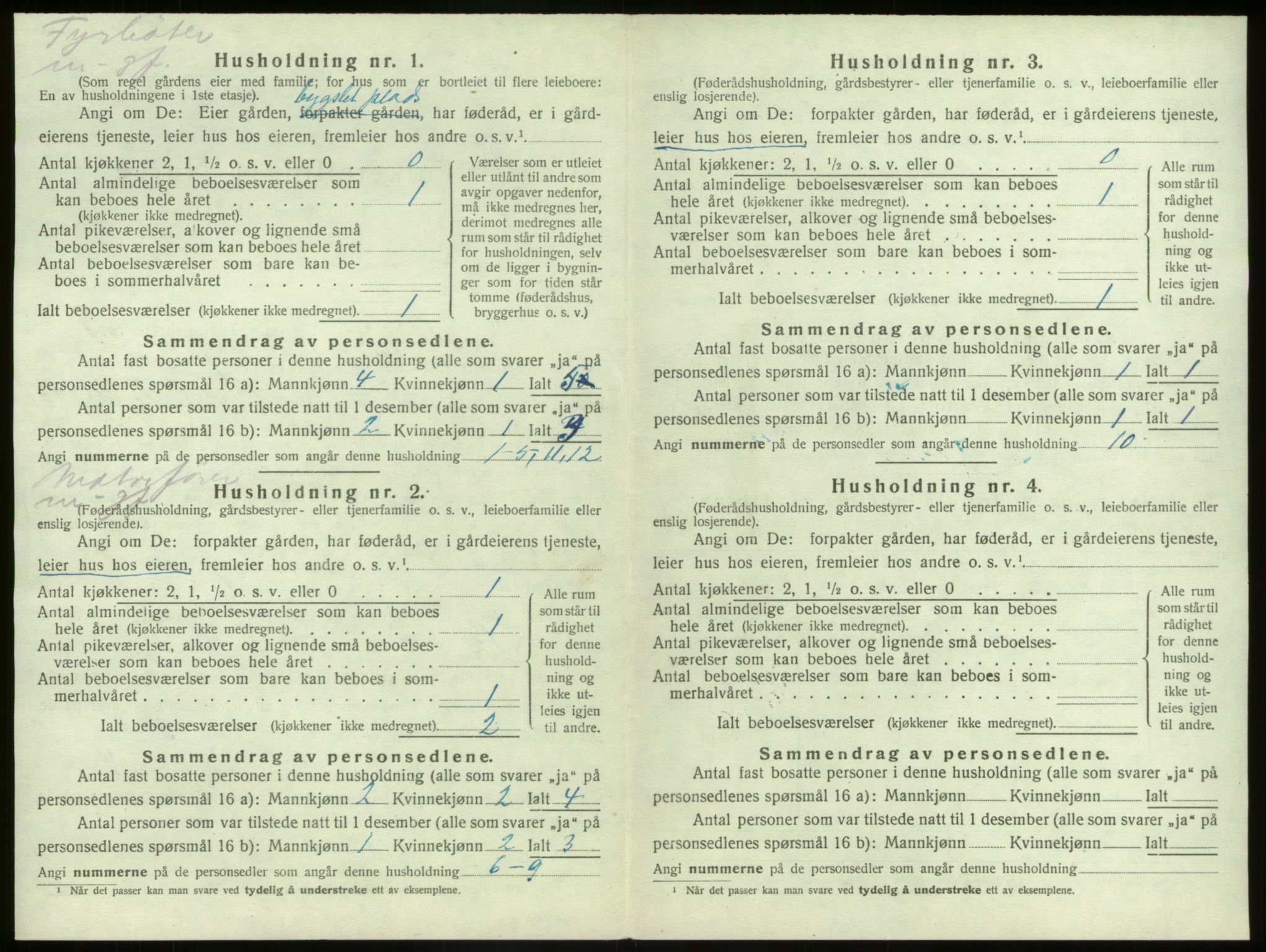 SAB, 1920 census for Kinn, 1920, p. 349